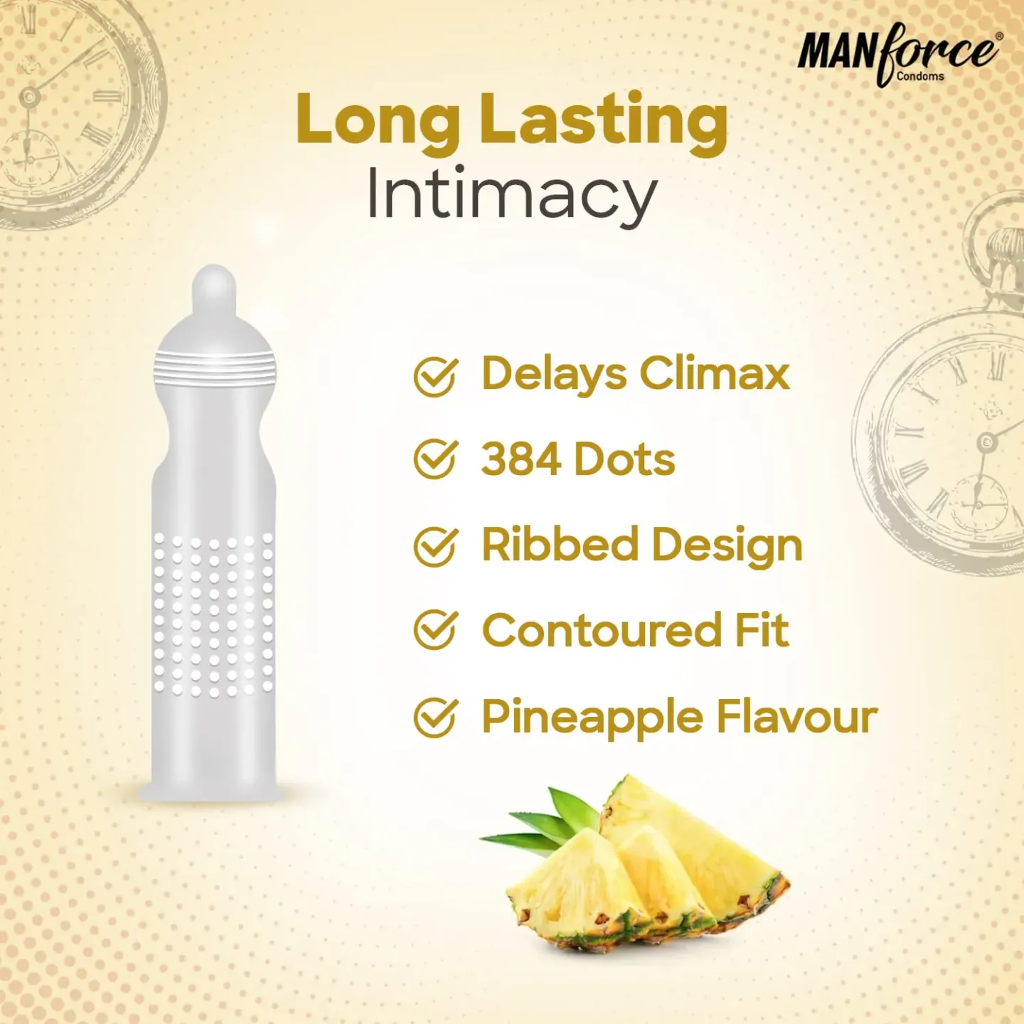 Manforce Overtime Pineapple Flavoured Dotted Co... product image