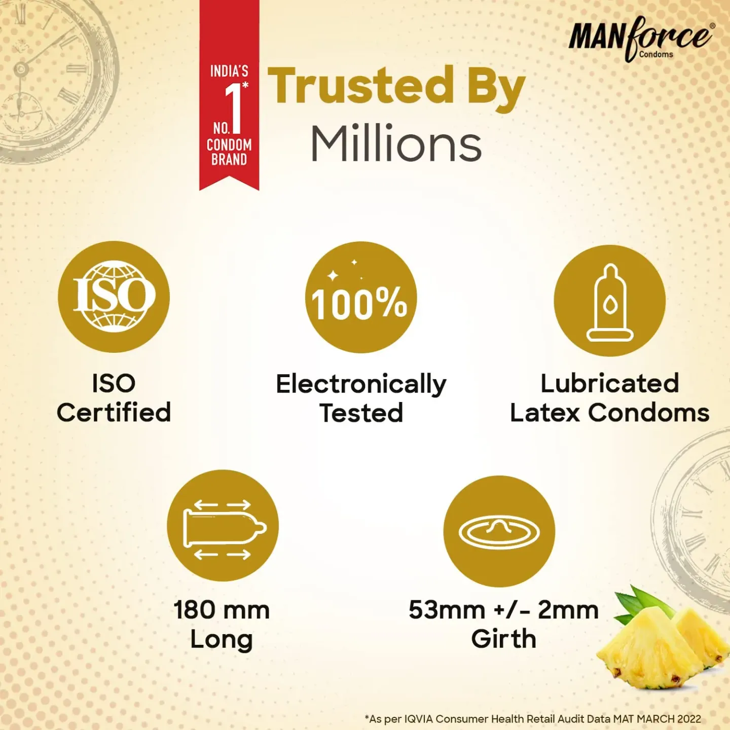 Manforce Overtime Pineapple Flavoured Dotted Co... product image