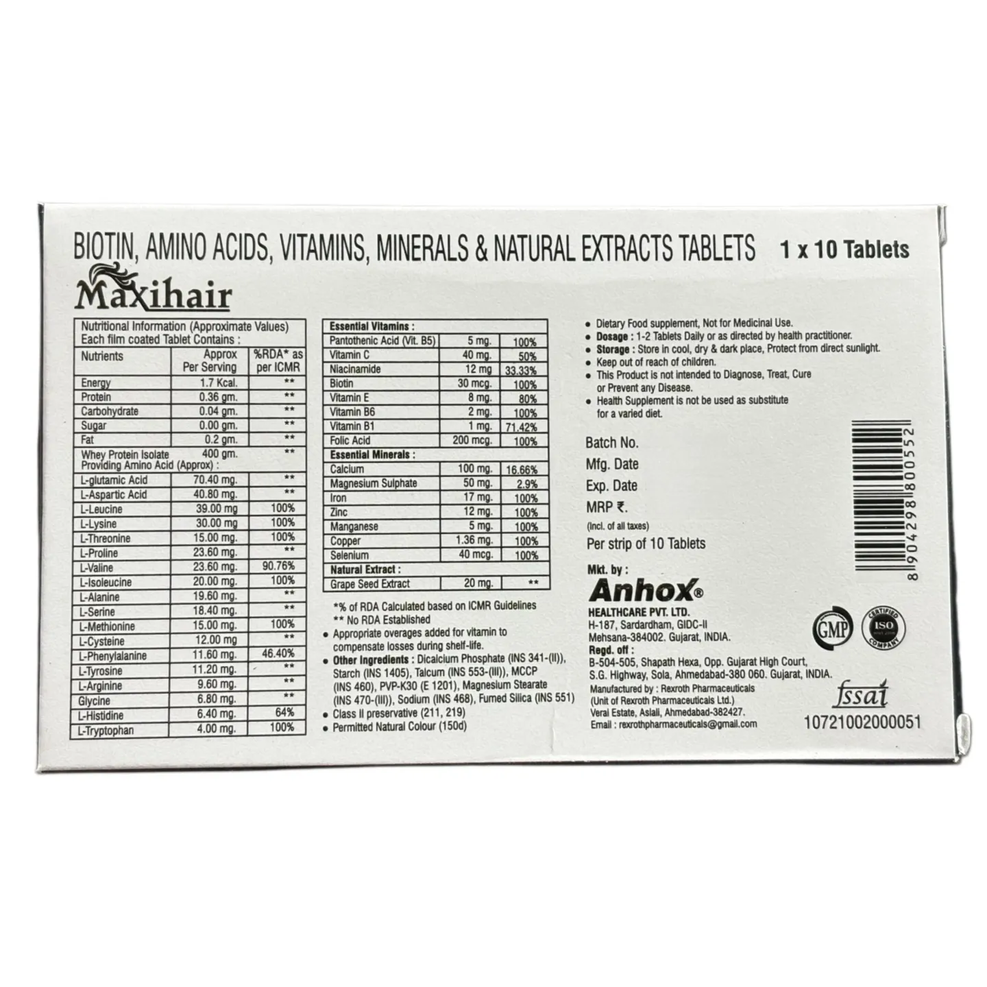 Maxihair Tablet product image