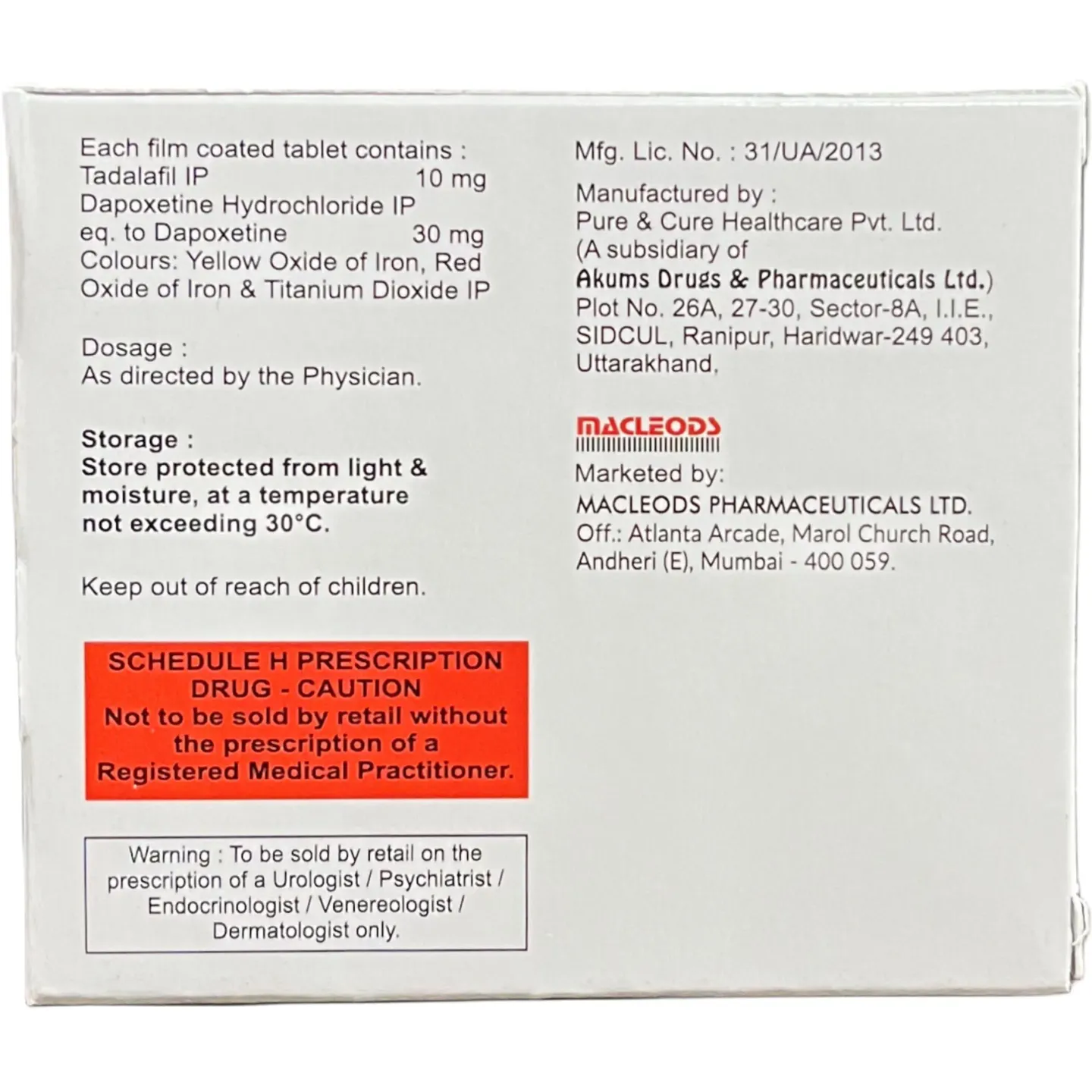 Megalis D Tablet product image