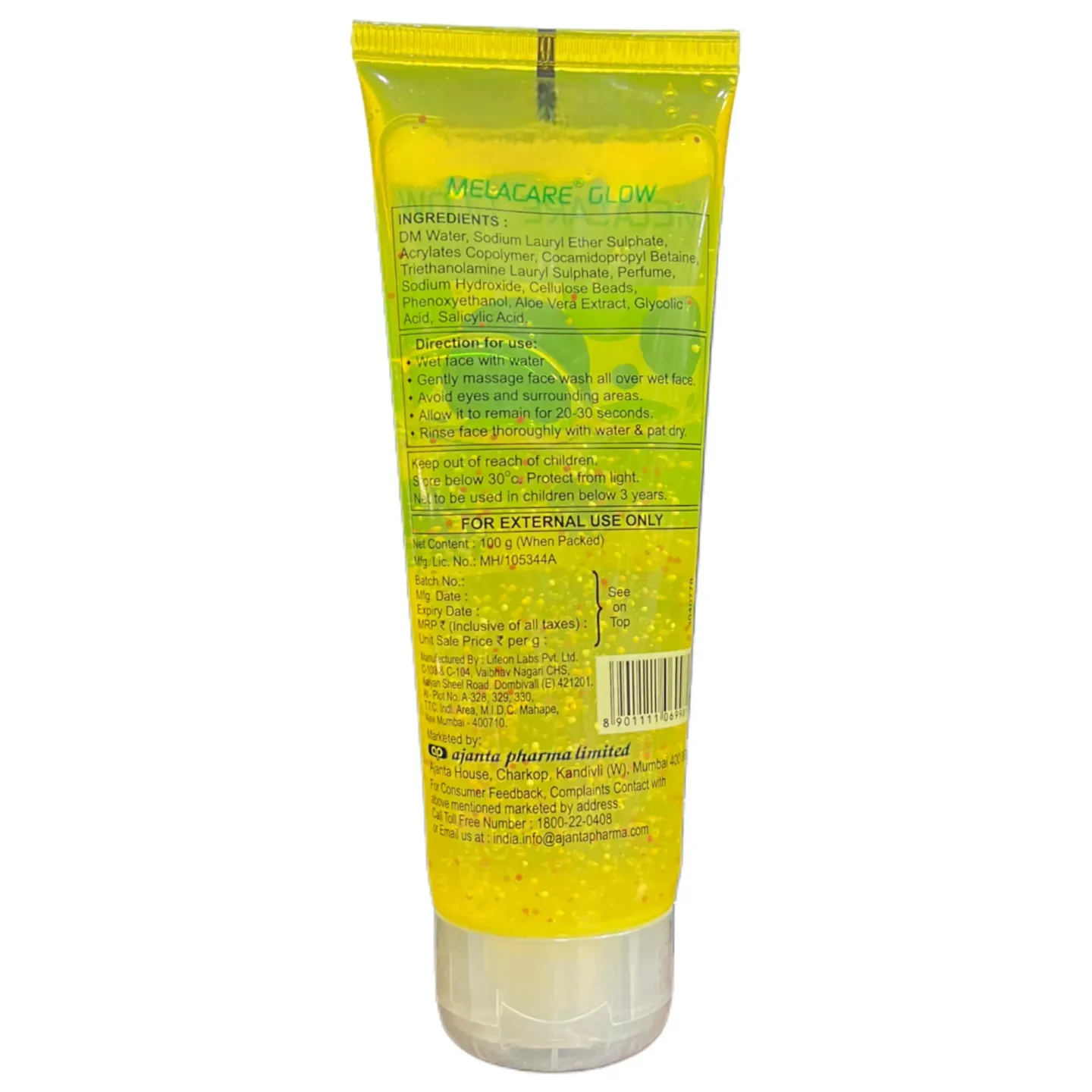 Melacare Glow Face Wash 100ml product image