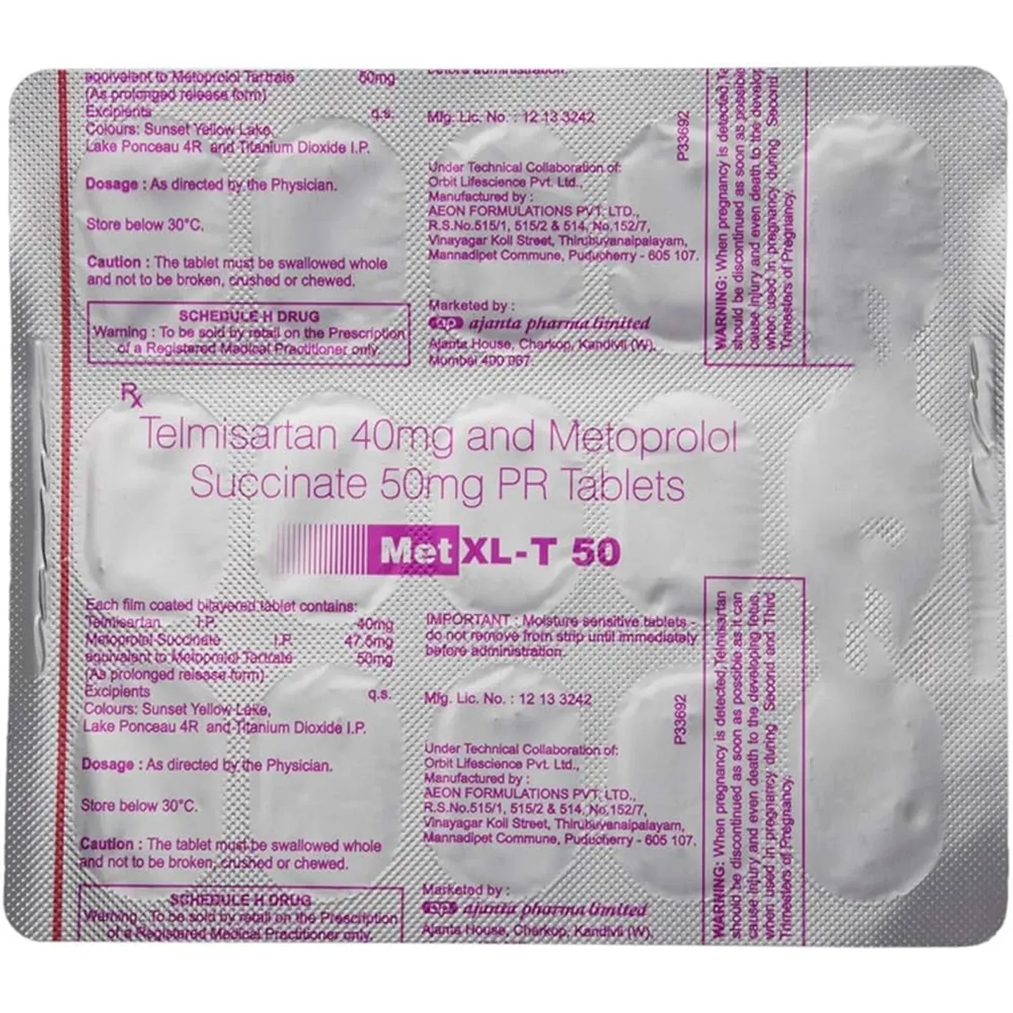 Met Xl T 50/40 Tablet product image