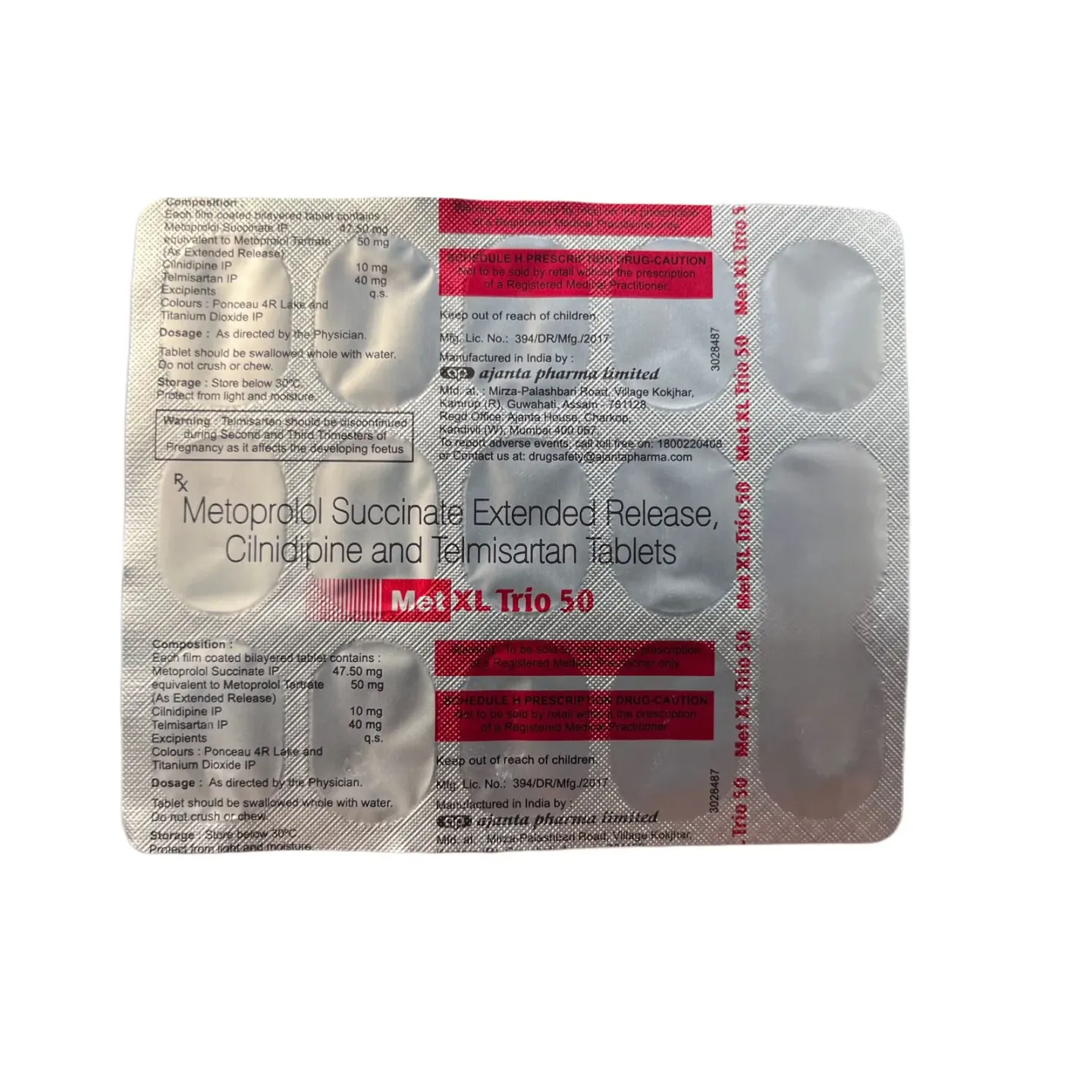 Met Xl Trio 50 Tablet product image