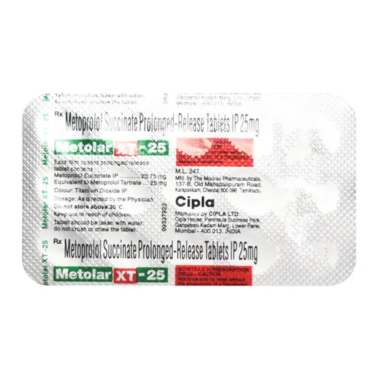 Metolar Xt 25 Tablet product image