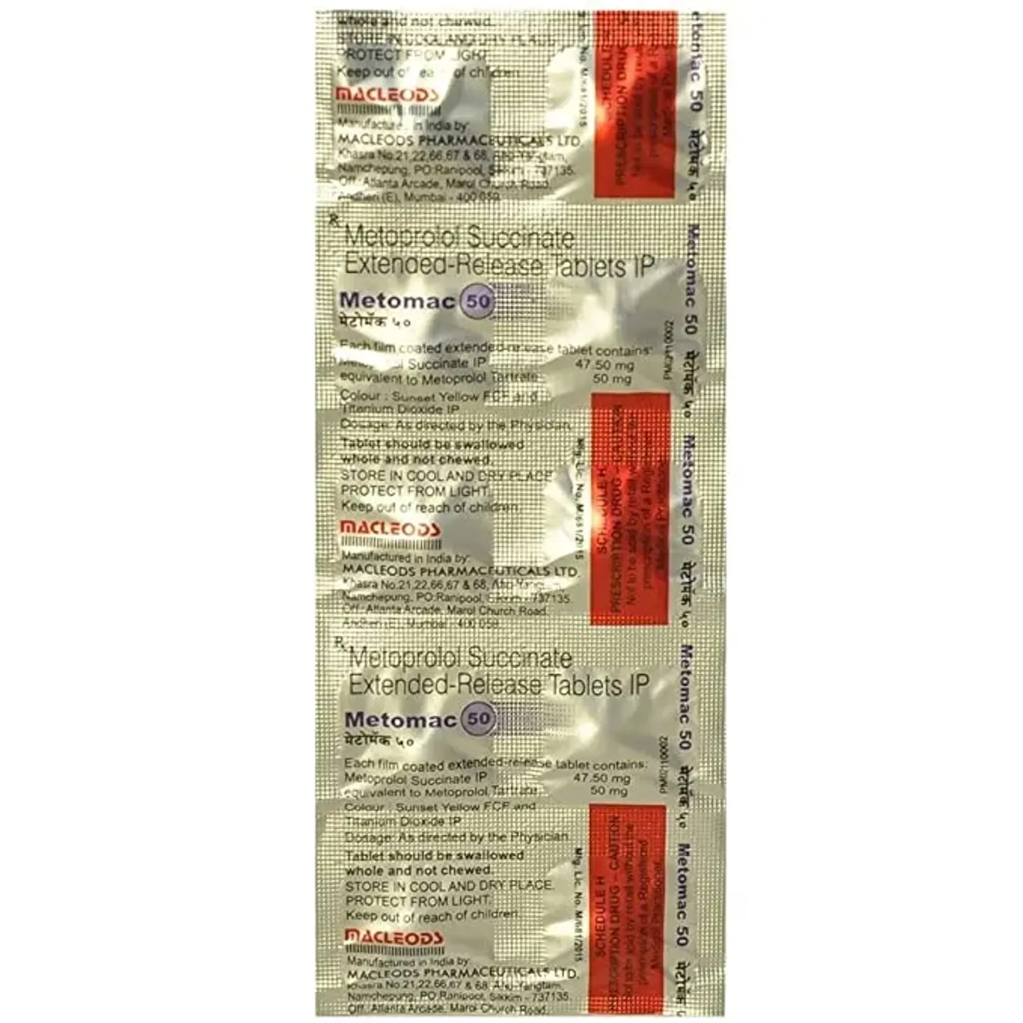 Metomac 50 Tablet product image