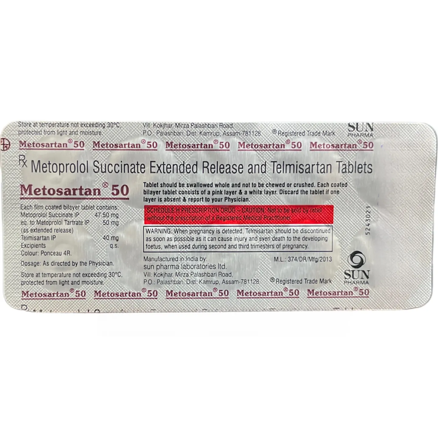 Metosartan 50 Tablet product image