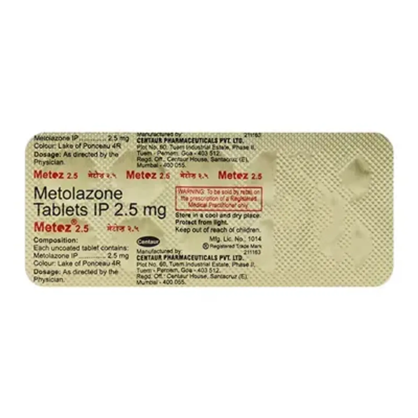 Metoz 2.5 Tablet product image