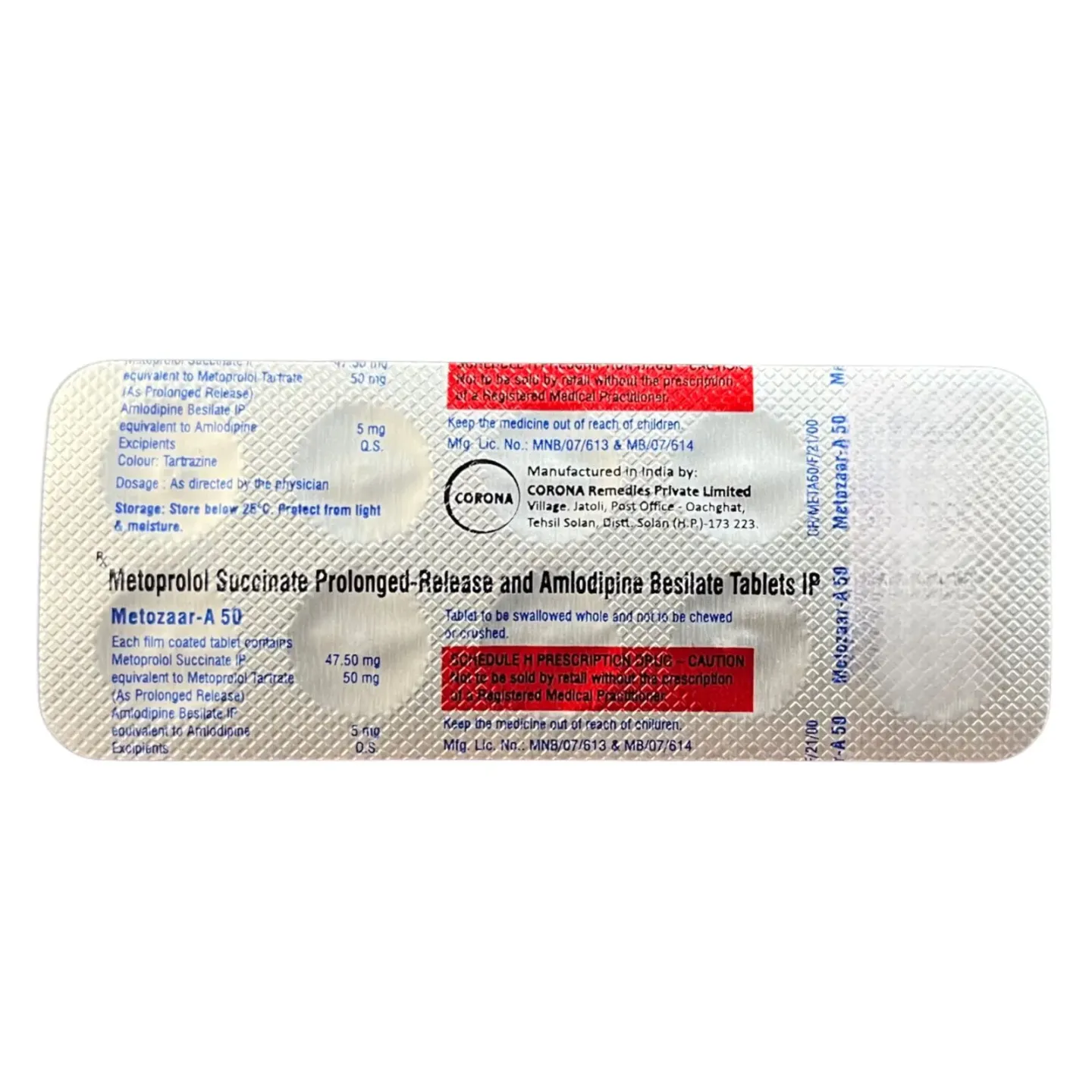 Metozaar A 50 Tablet product image