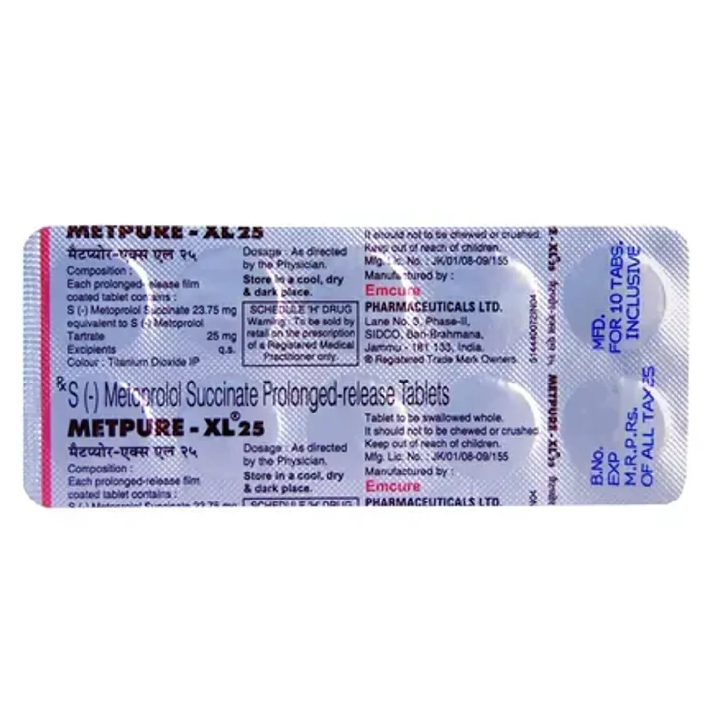 Metpure Xl 25 Tablet product image