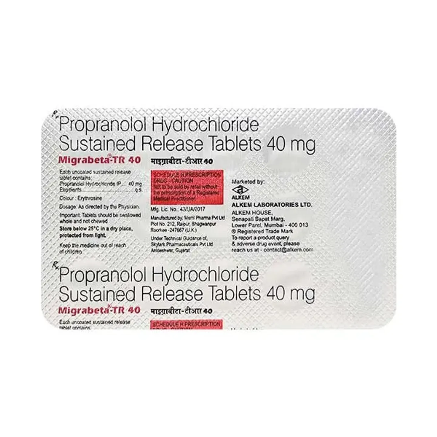 Migrabeta Tr 40 Tablet product image
