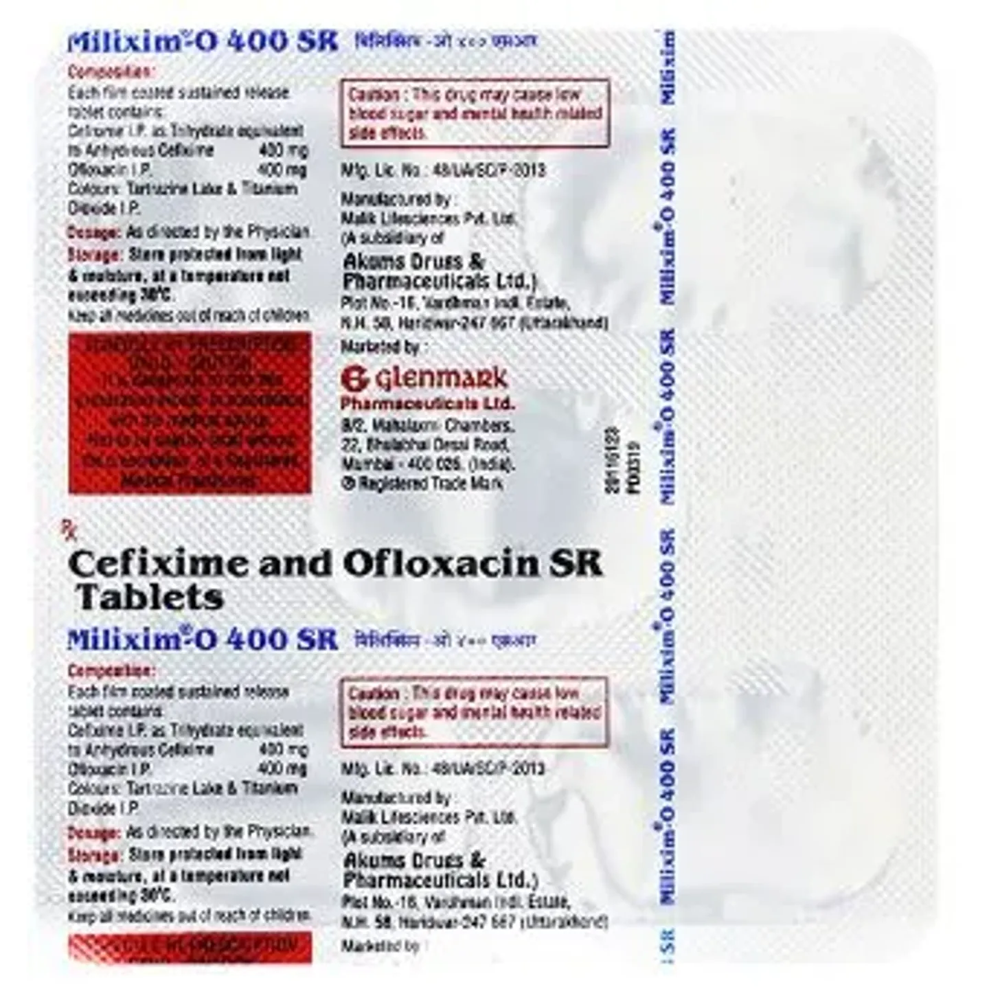 Milixim O 400 Sr Tablet product image