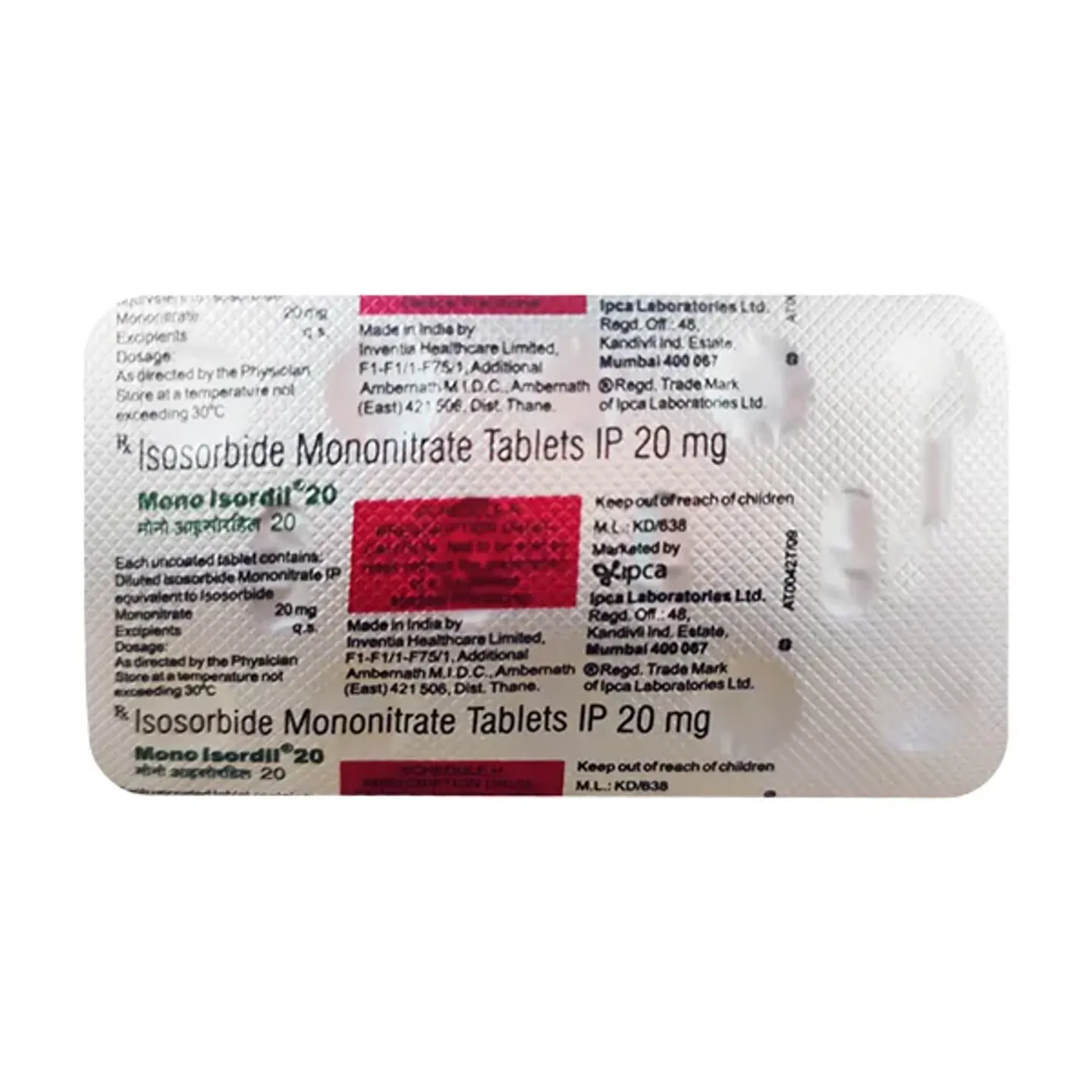 Mono Isordil 20 Tablet product image