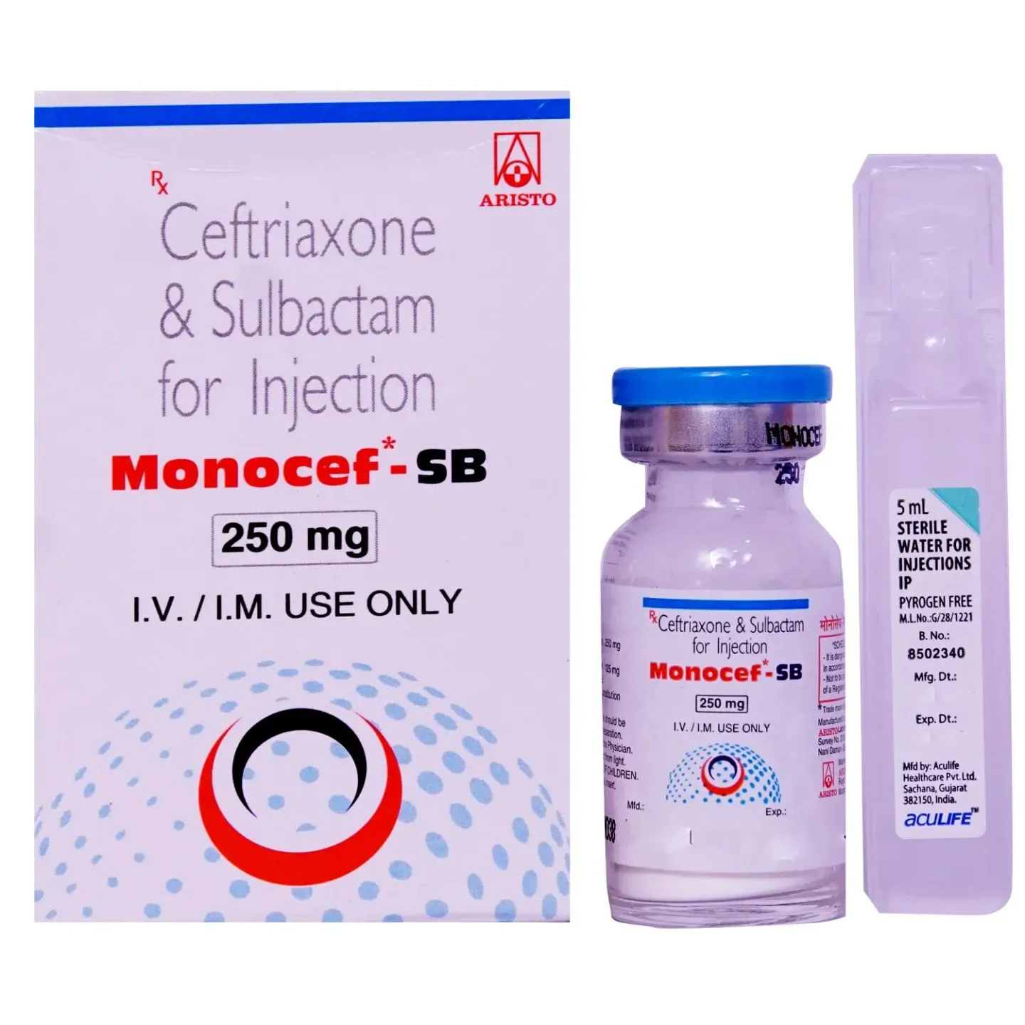 Monocef Sb 250mg Injection product image