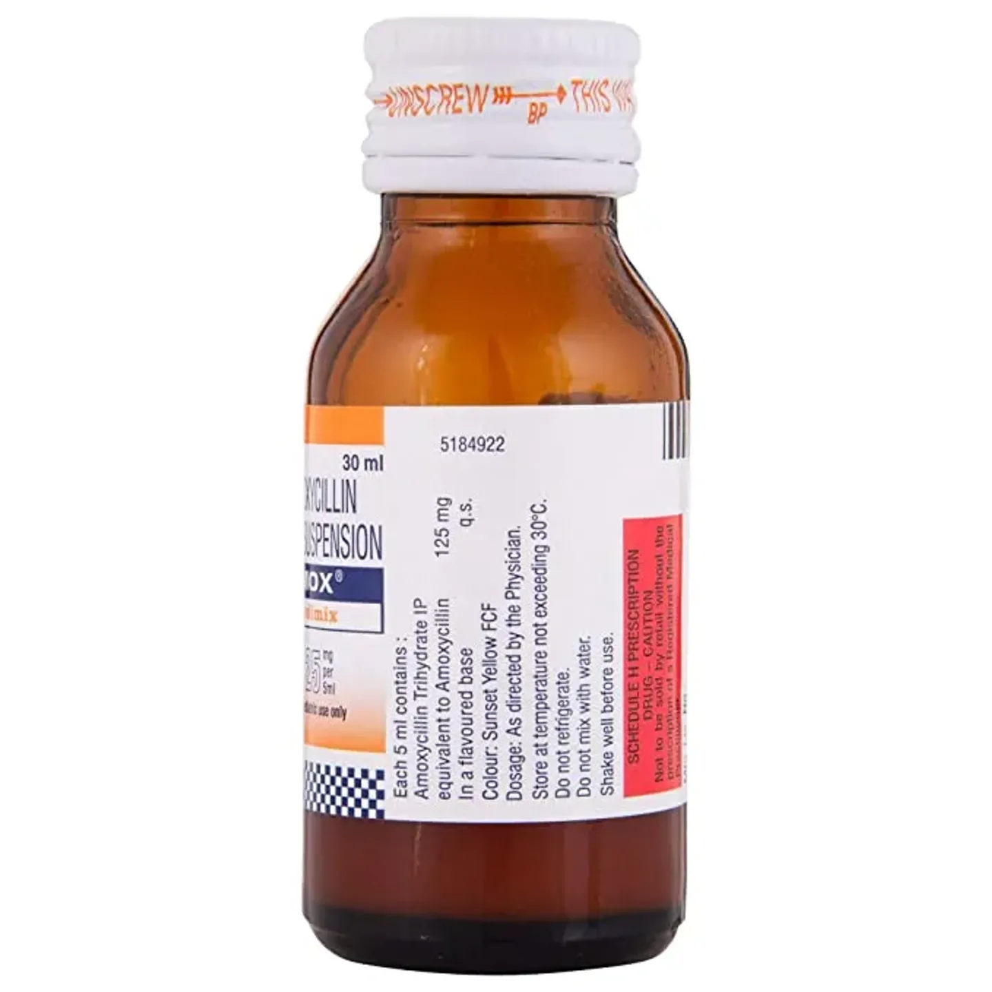 Mox 250 Redimix Syrup 30ml product image
