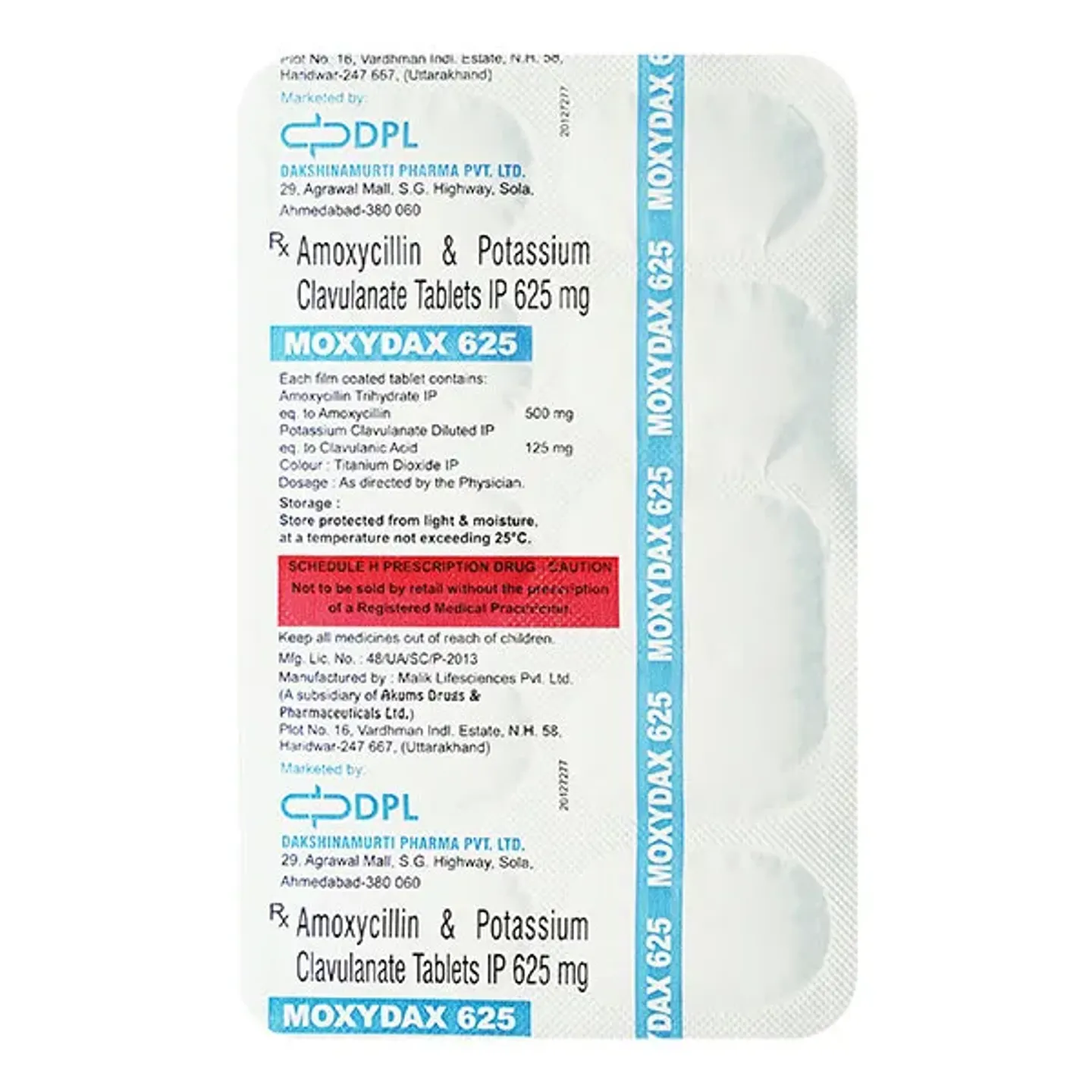 Moxydax 500mg/125mg Tablet product image