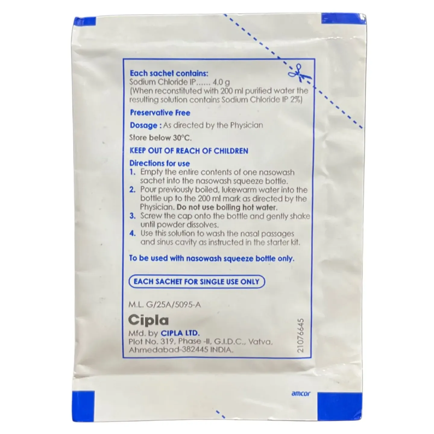 Nasowash Sachets 4gm product image