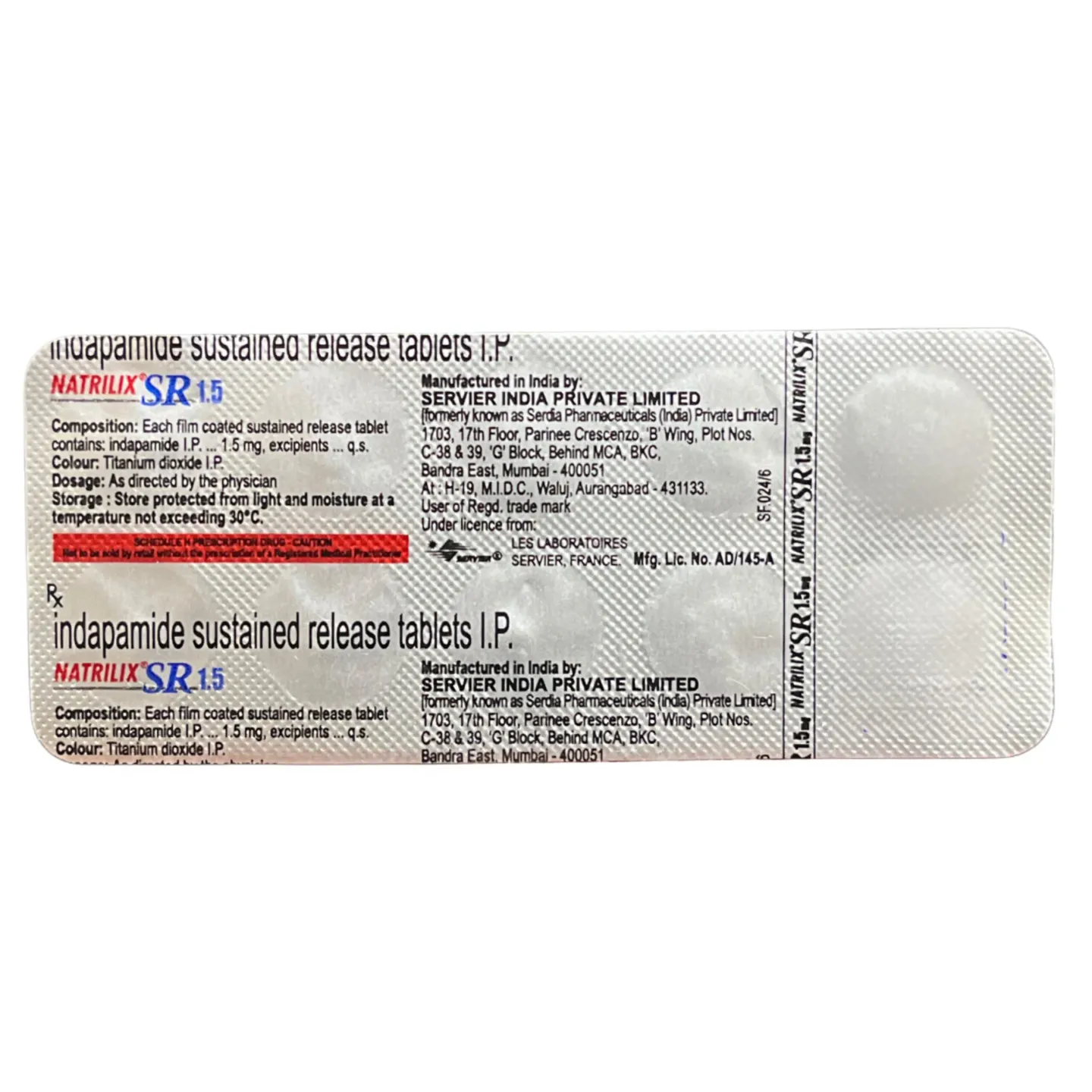 Natrilix Sr Tablet product image