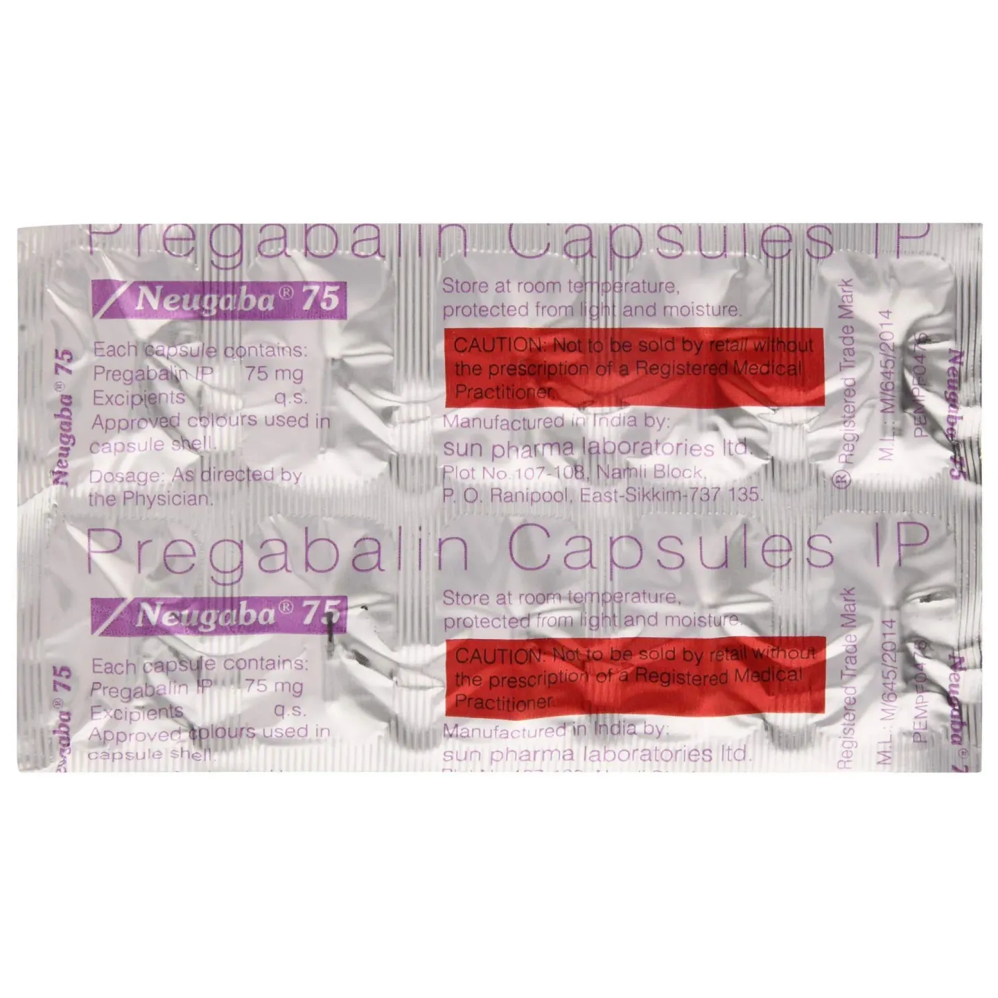 Neugaba 75 Capsule product image