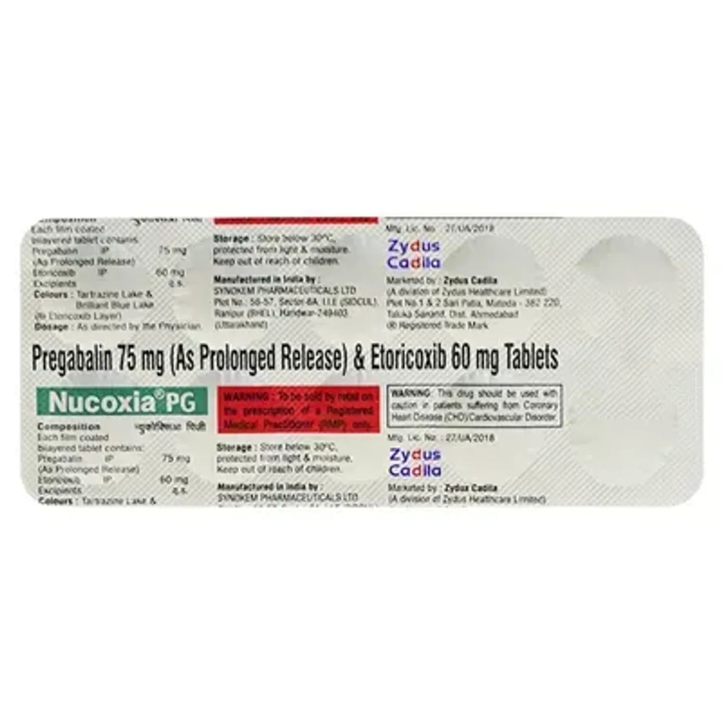 Nucoxia Pg Tablet product image