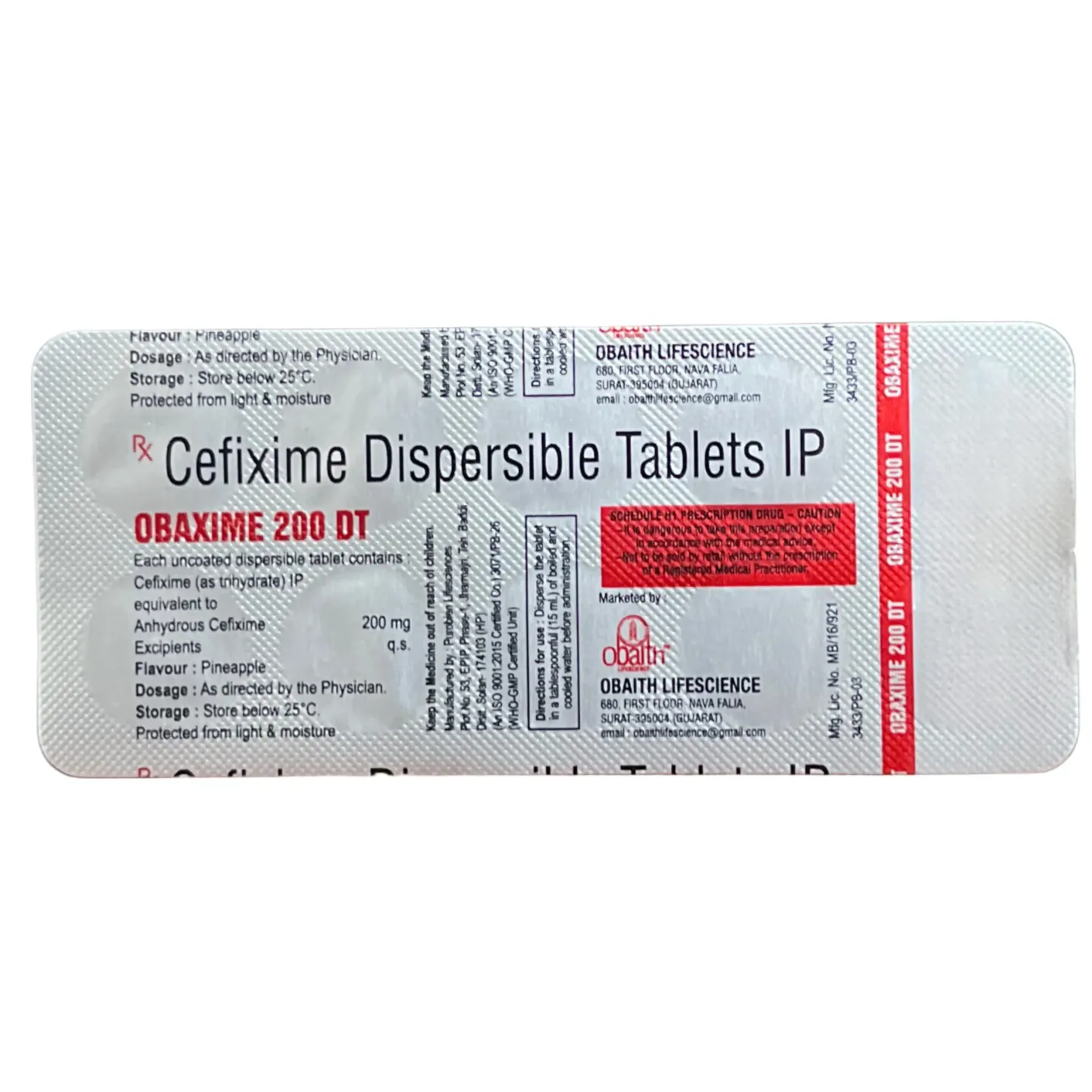 Obaxime 200 Dt Tablet product image