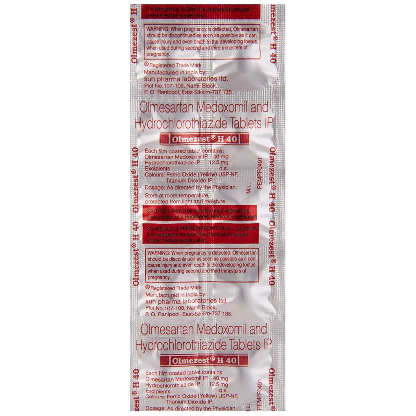 Olmezest H 40 Tablet product image