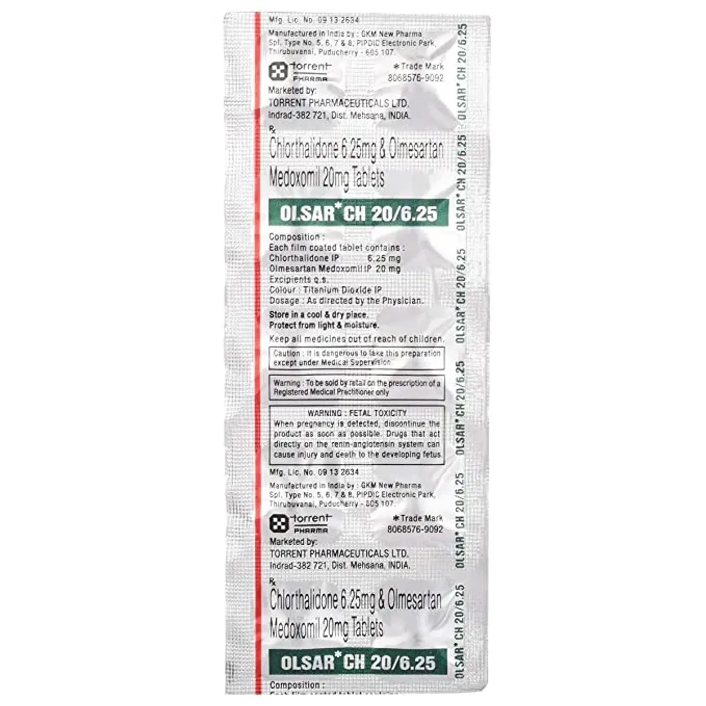 Olsar Ch 20/6.25 Tablet product image