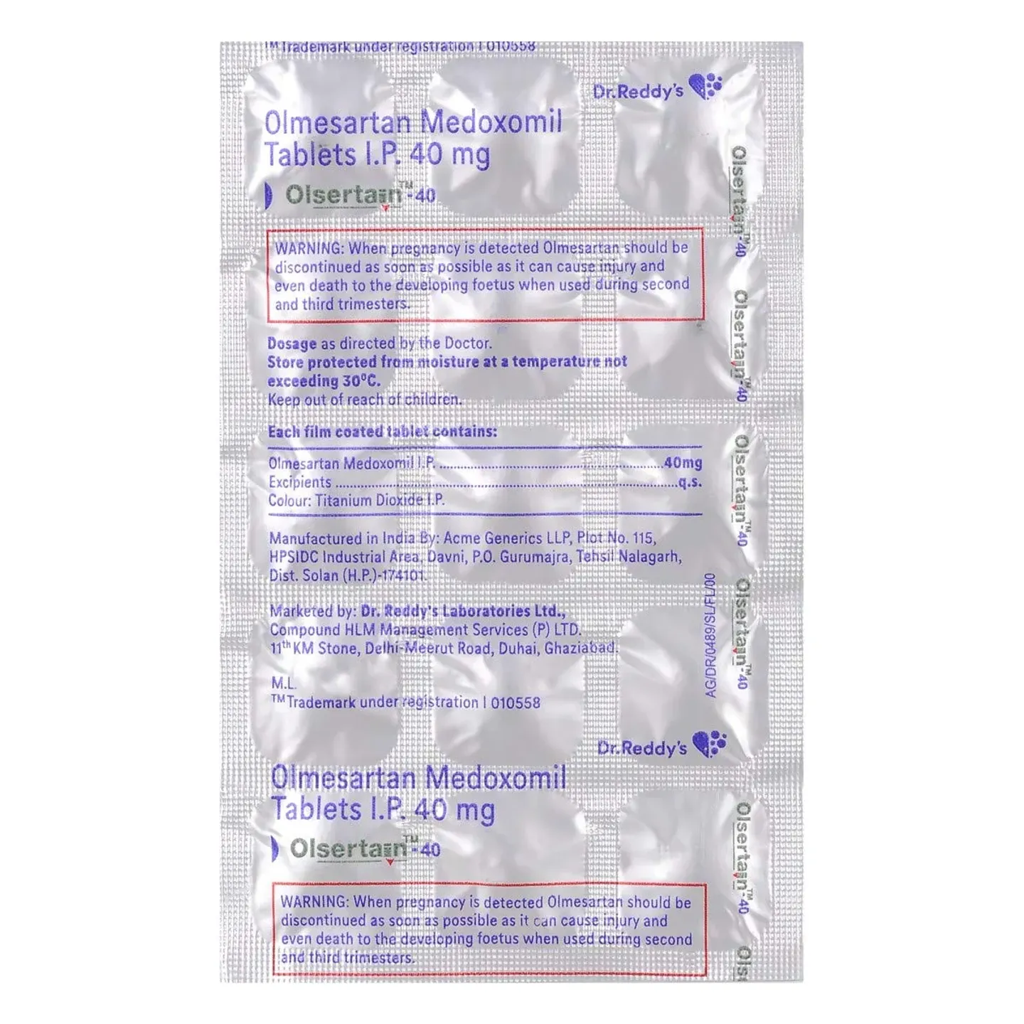 Olsertain 40 Tablet product image