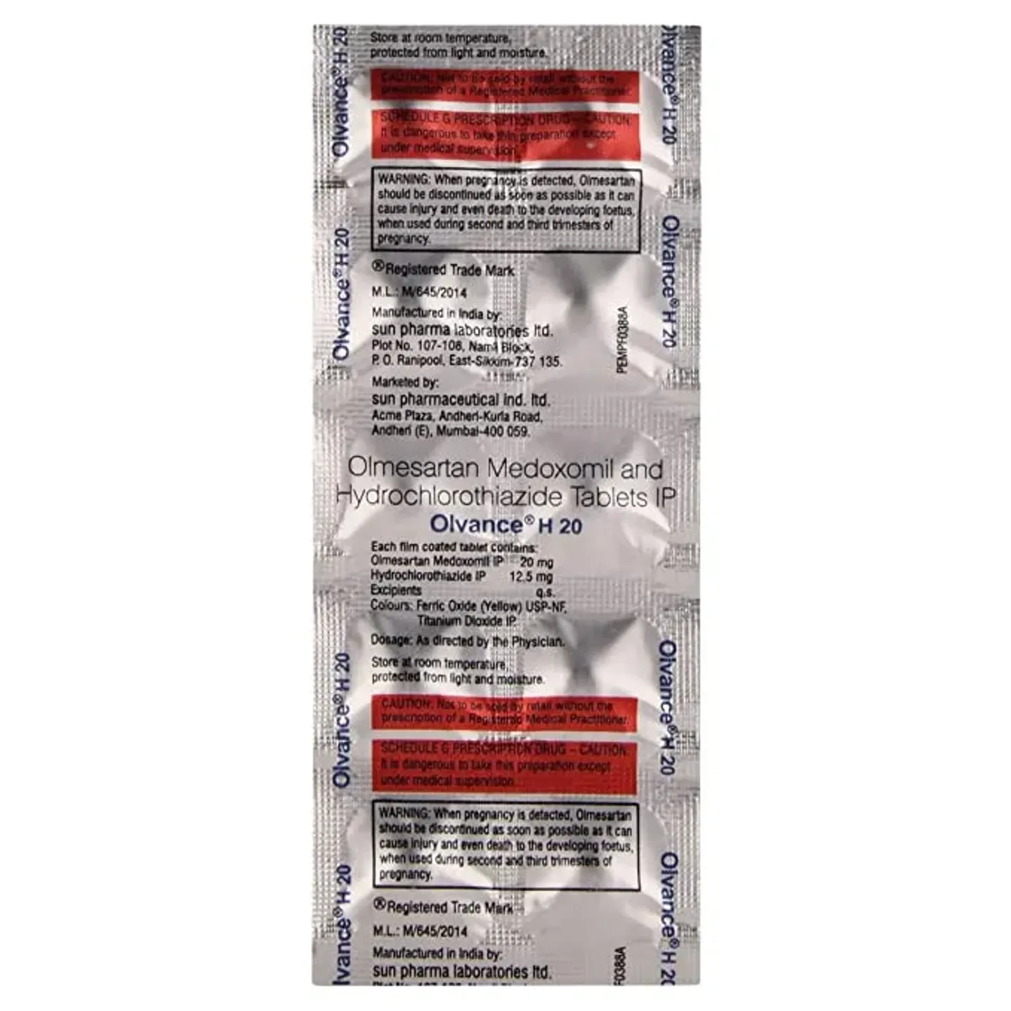 Olvance H 20 Tablet product image