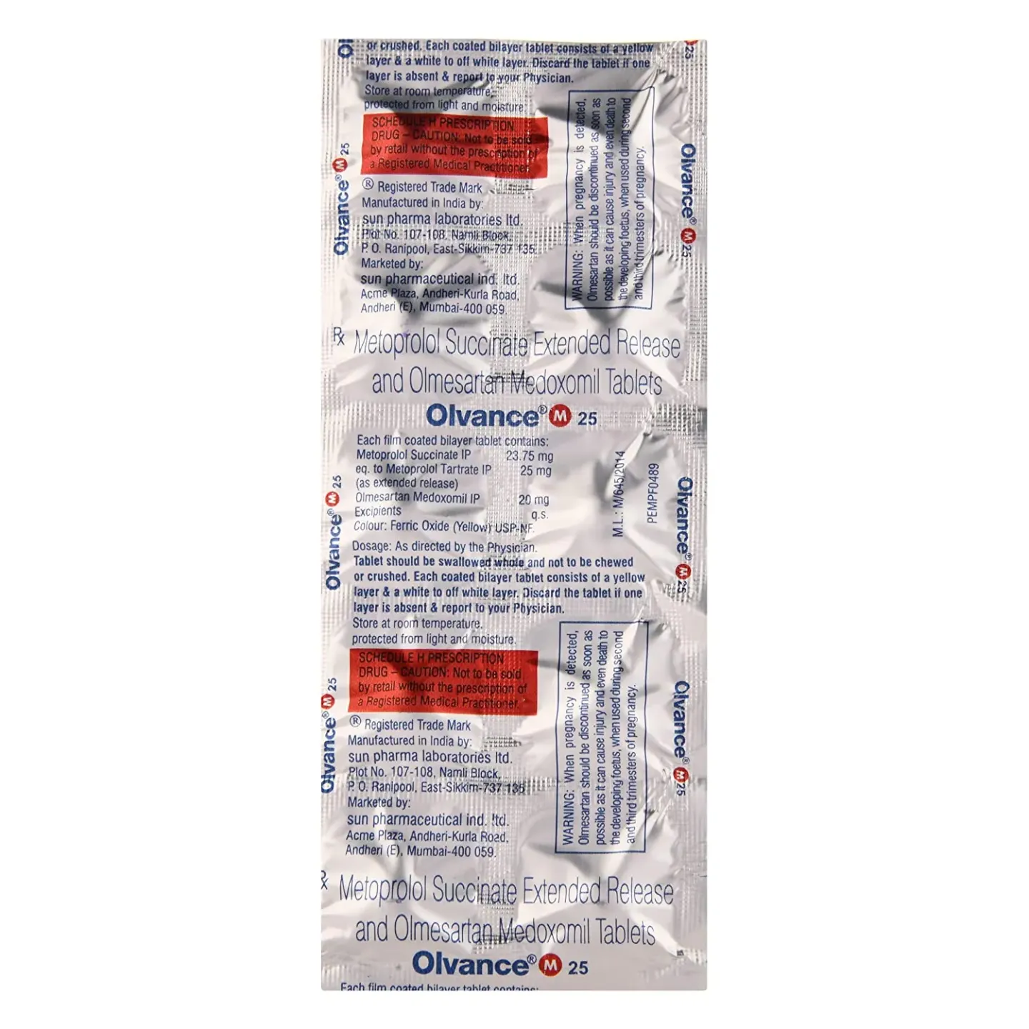 Olvance M 25 Tablet product image