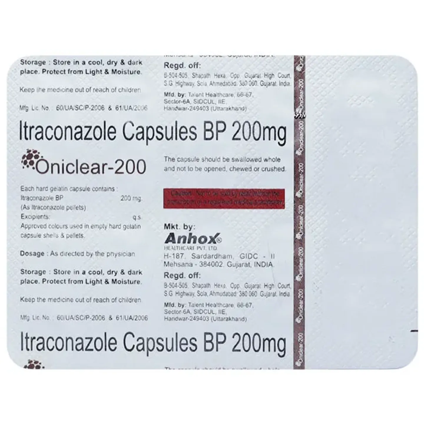 Oniclear 200 Capsule product image