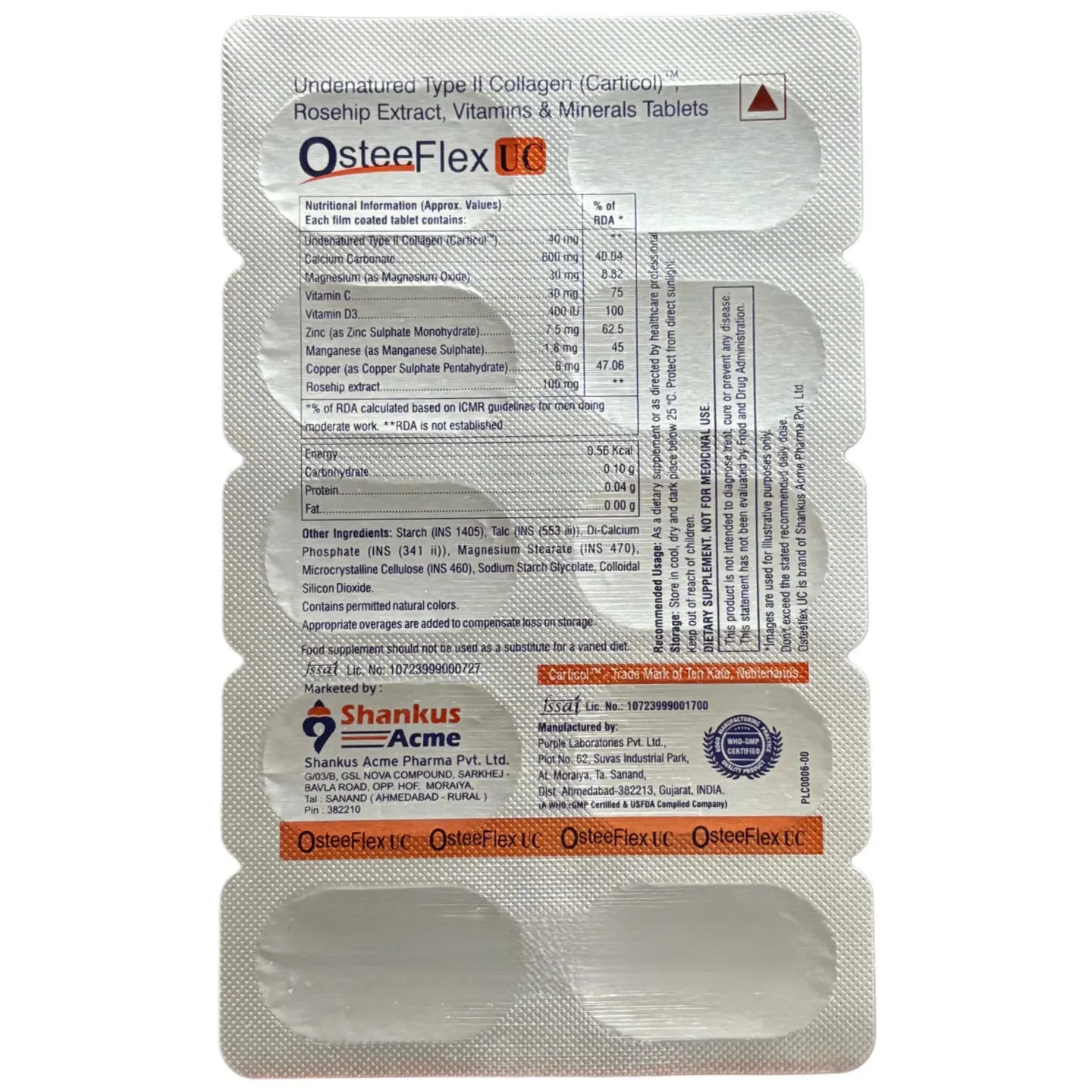 Osteeflex Uc Tablet product image
