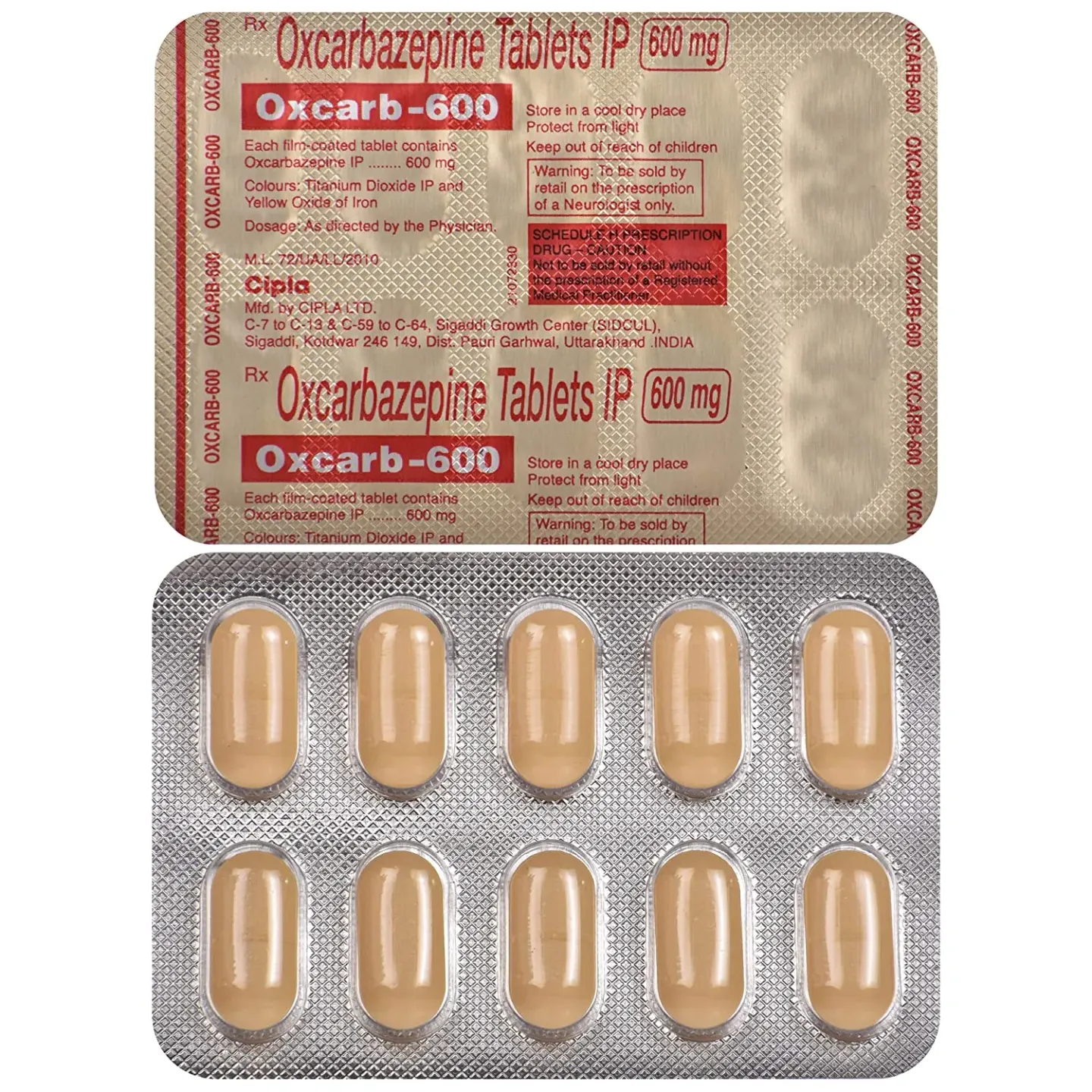 Oxcarb 600 Tablet product image