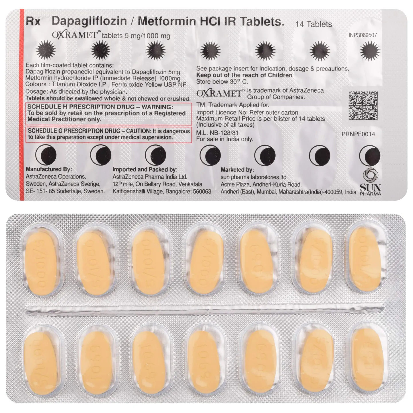 Oxramet 5/1000 Tablet product image