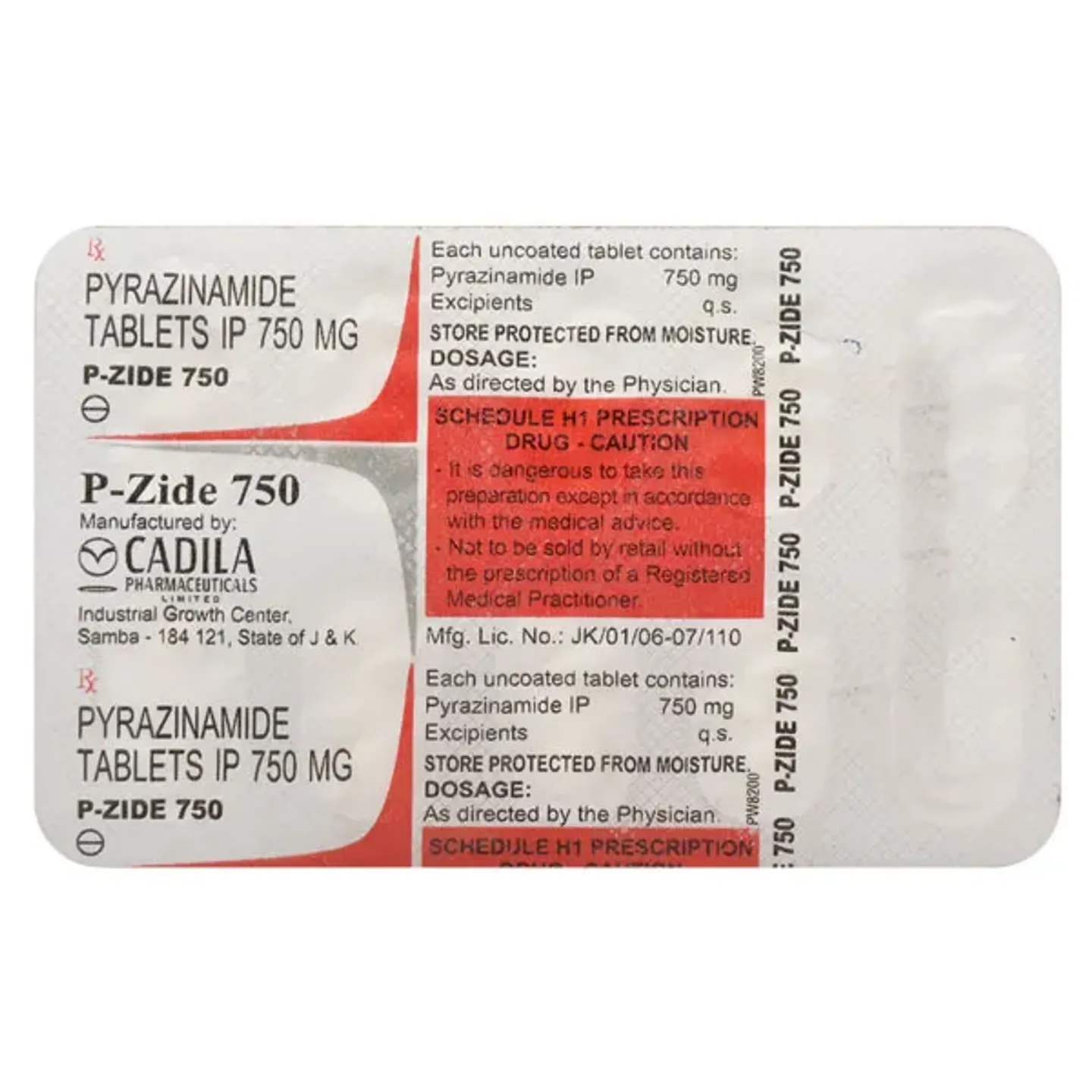 P Zide 750 Tablet product image