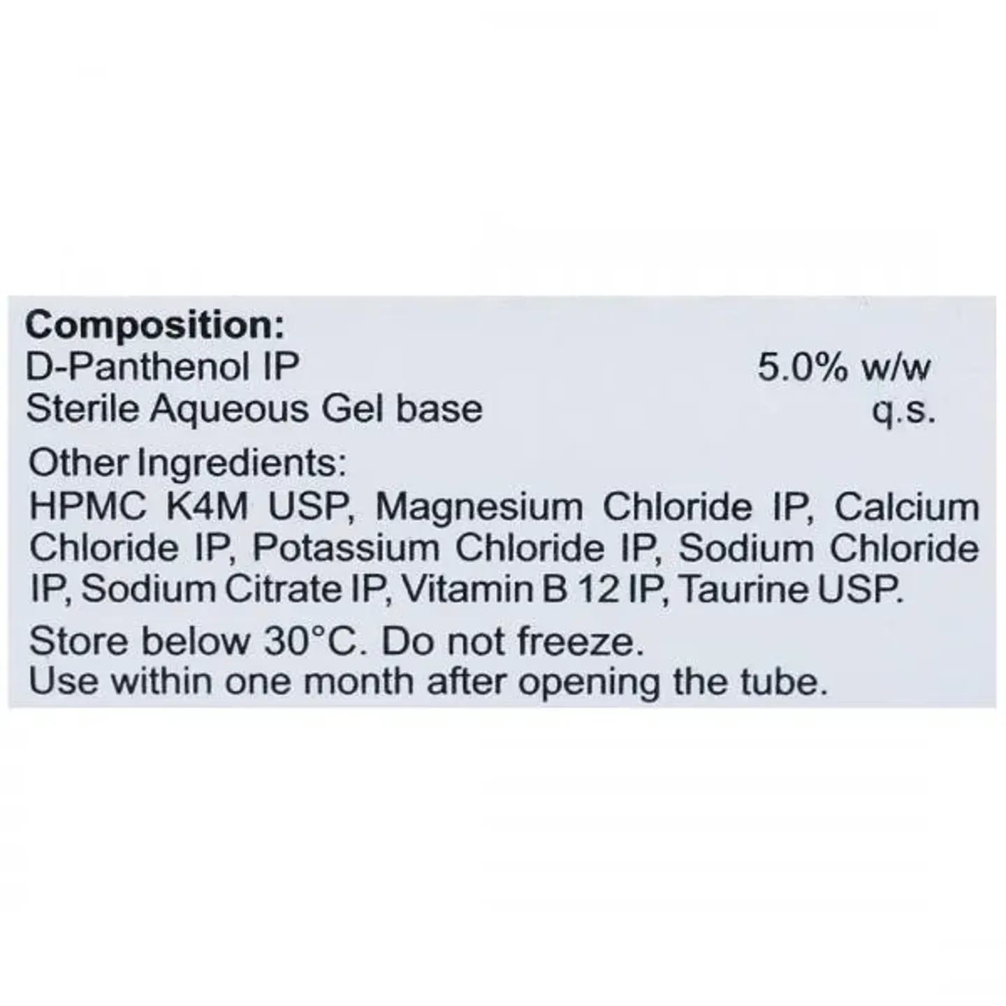 Panthegel Ophthalmic Gel 5gm product image