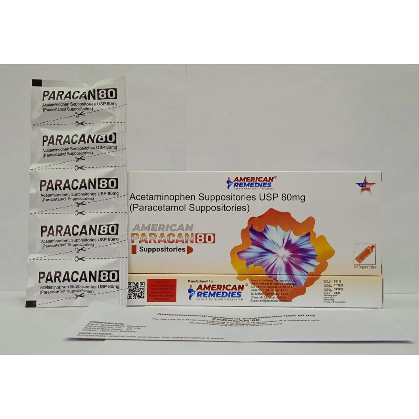 Paracan 80mg Suppositories product image