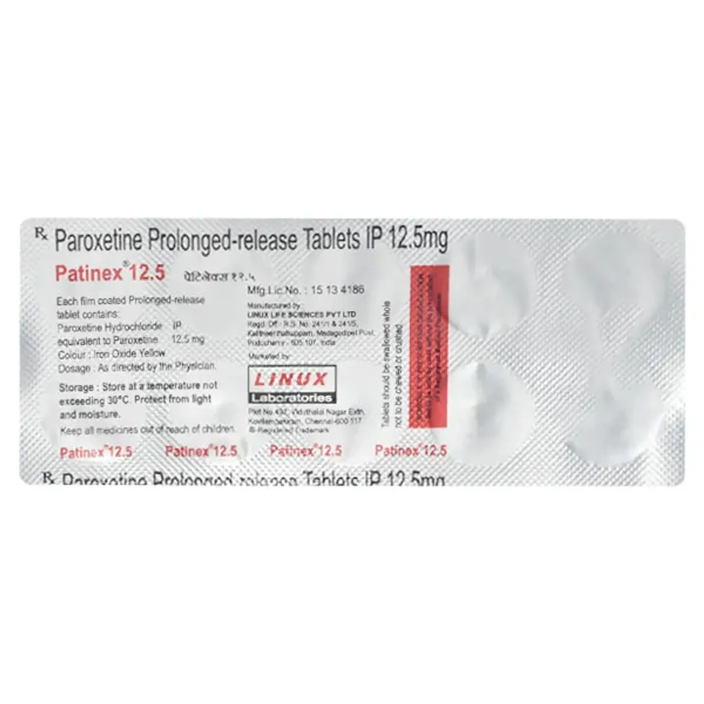 Patinex 12.5 Tablet product image