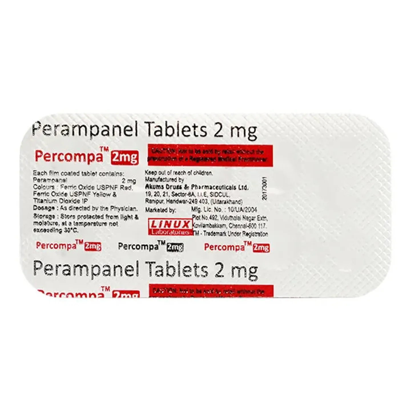 Percompa 2mg Tablet product image