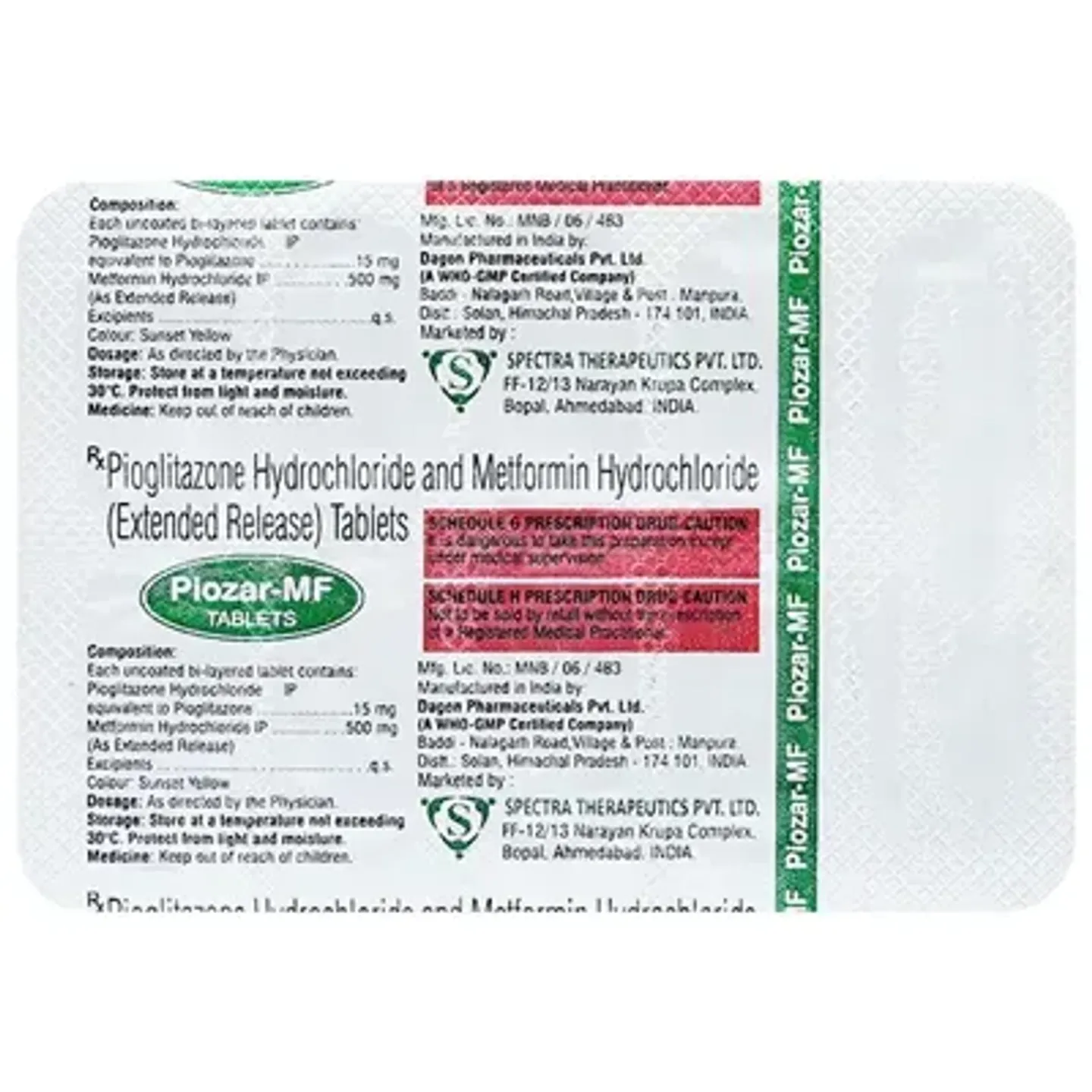 Piozar Mf Tablet product image