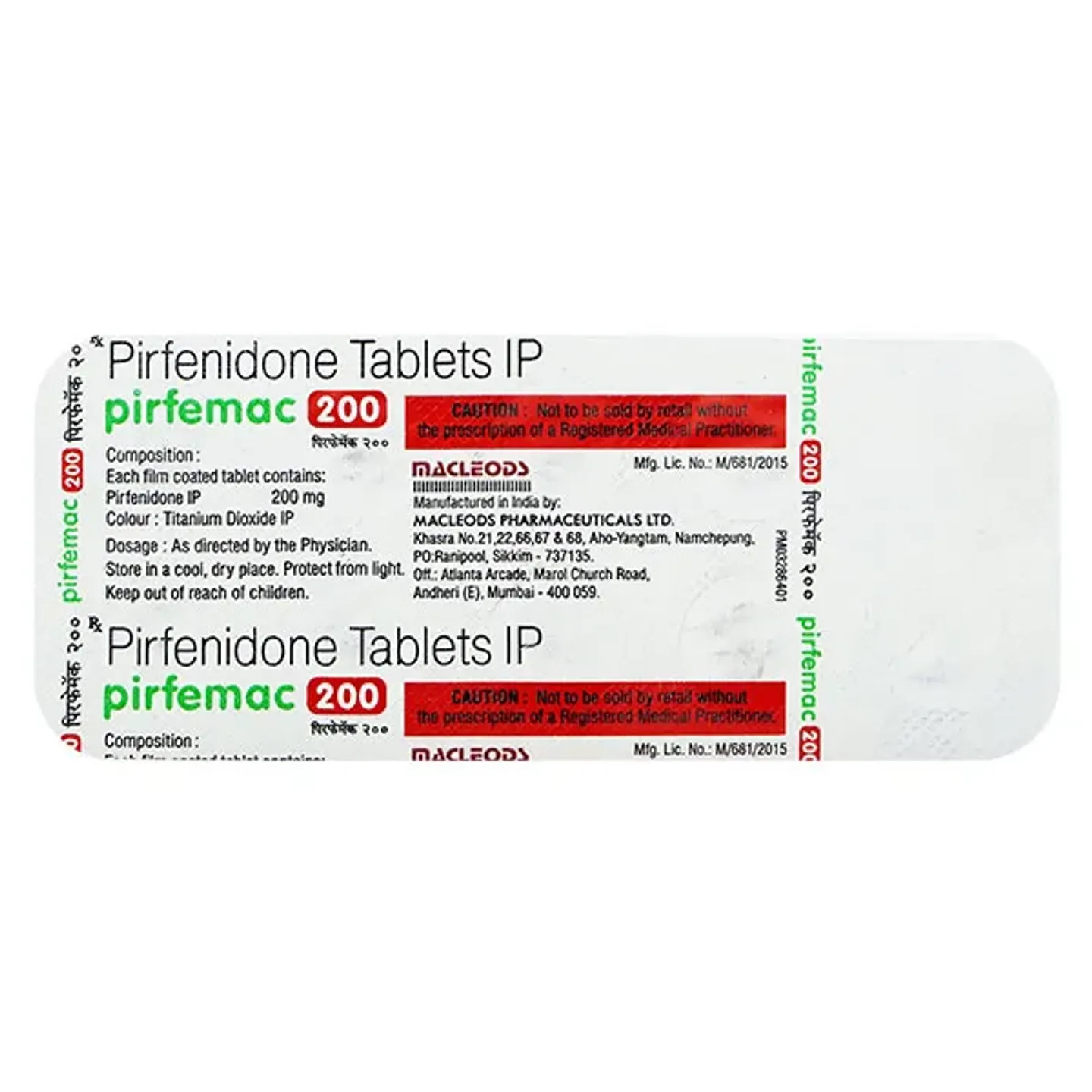 Pirfemac 200 Tablet product image