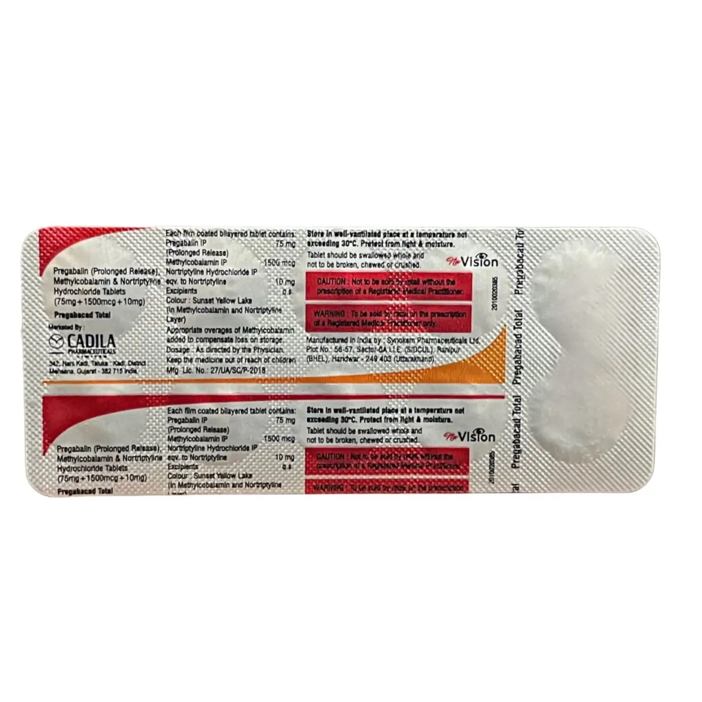 Pregabacad Total Tablet product image