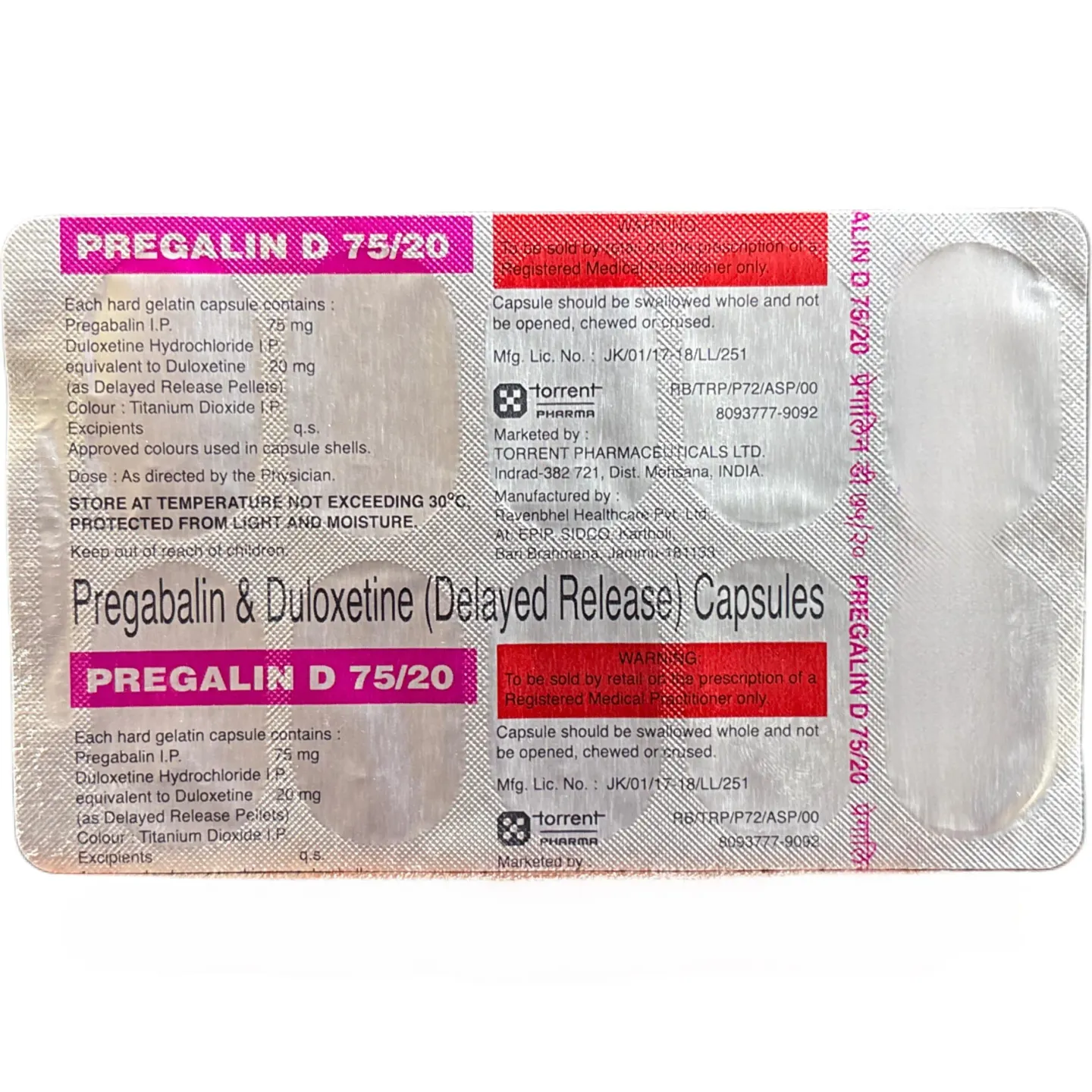 Pregalin D 75/20 Capsule product image