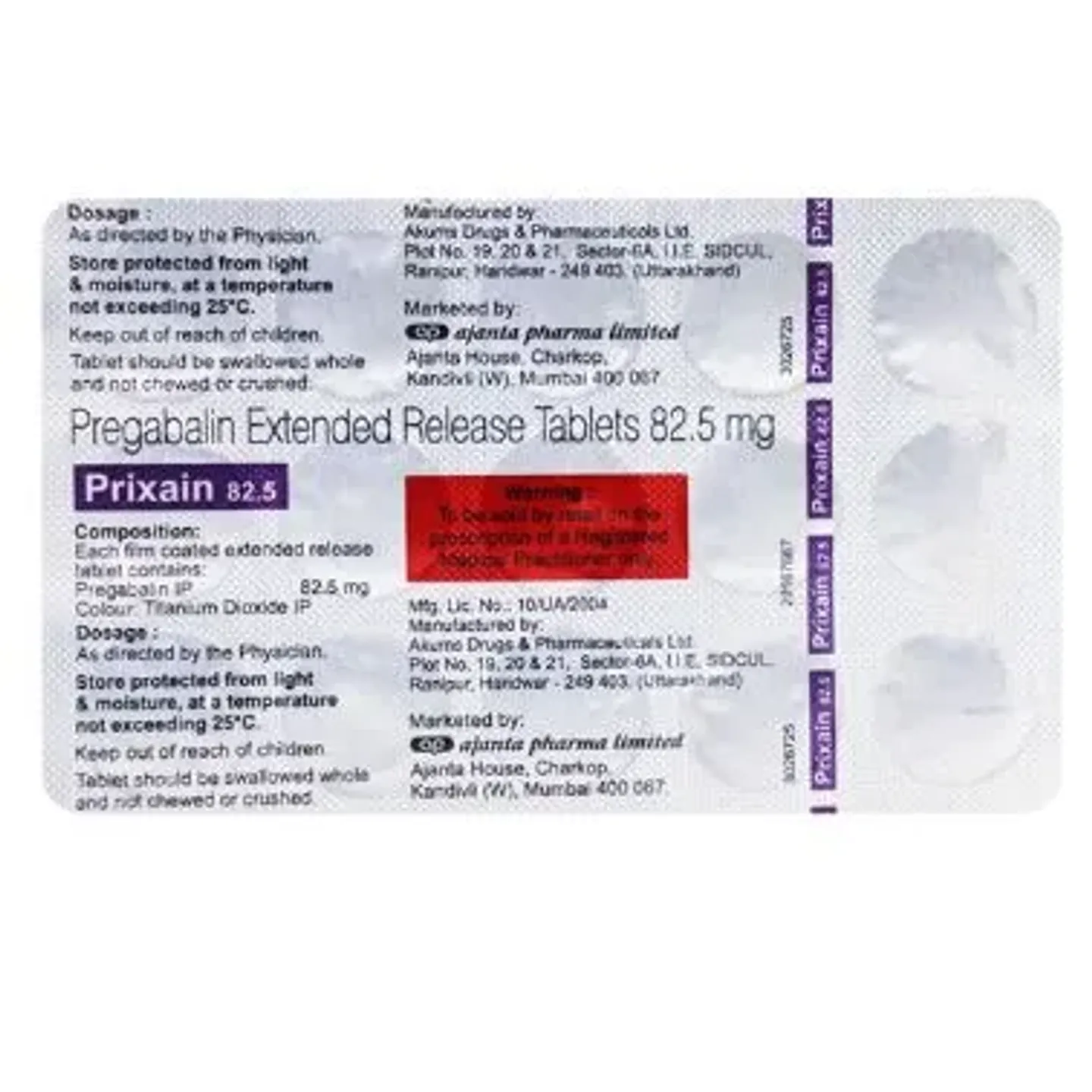 Prixain 82.5 Tablet product image