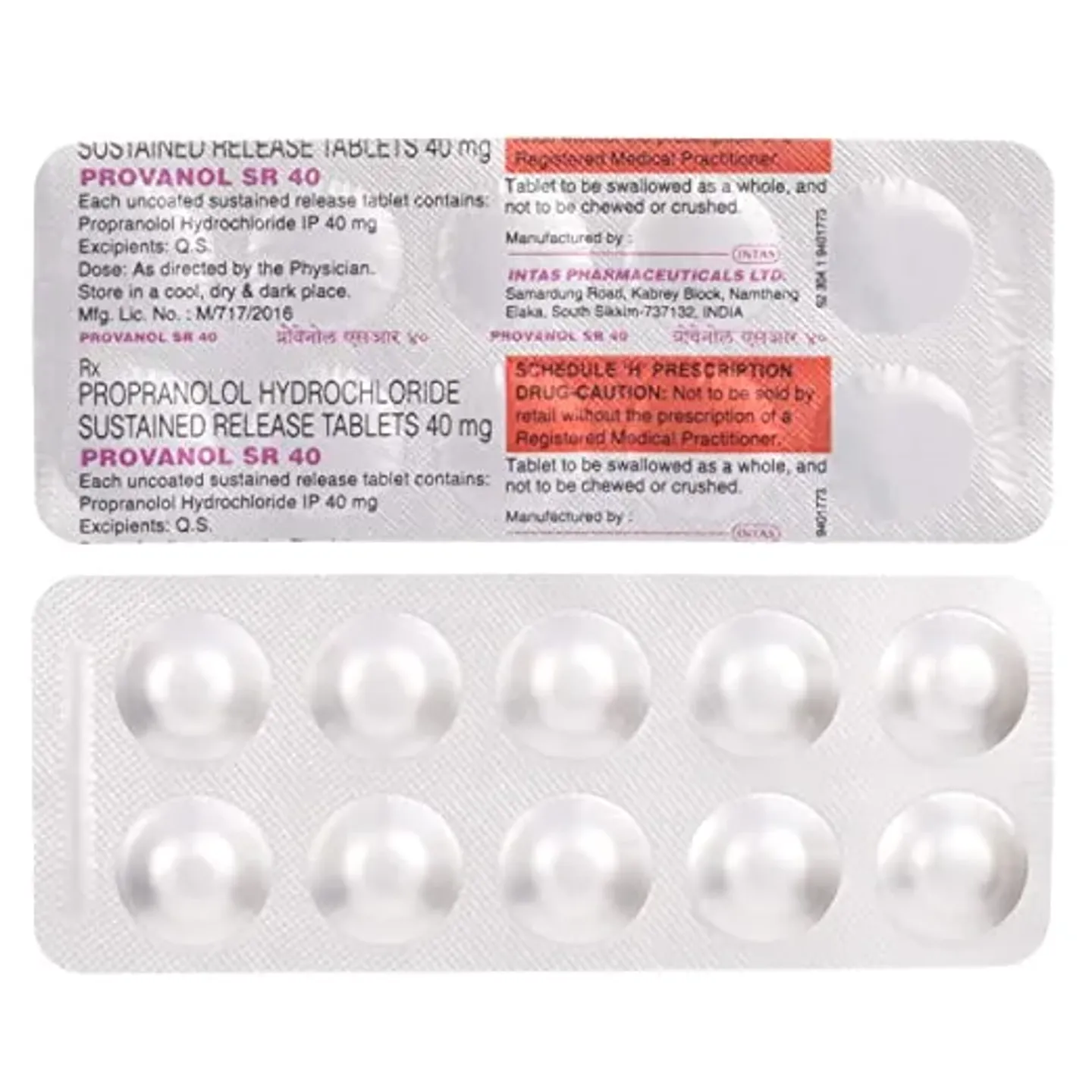 Provanol Sr 40 Tablet product image