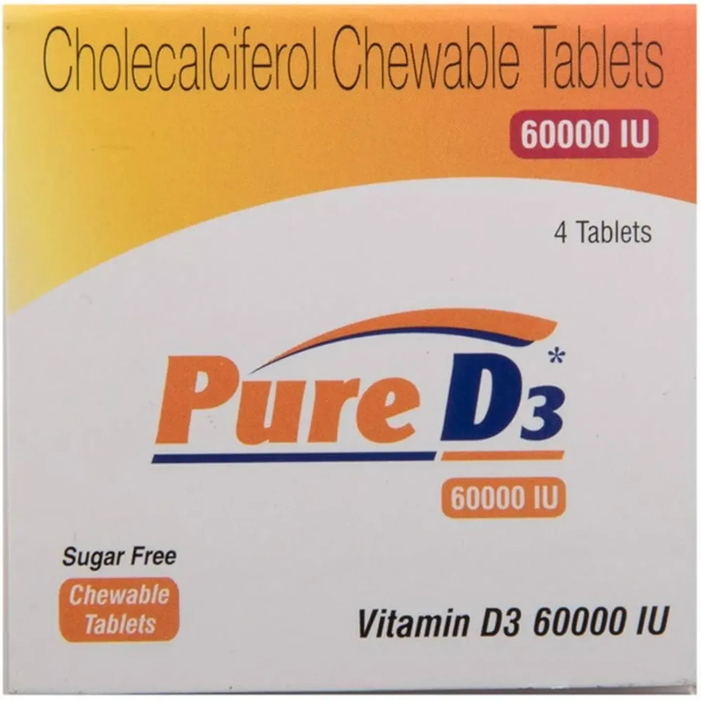 Pure D3 60000iu Chewable Tablet product image