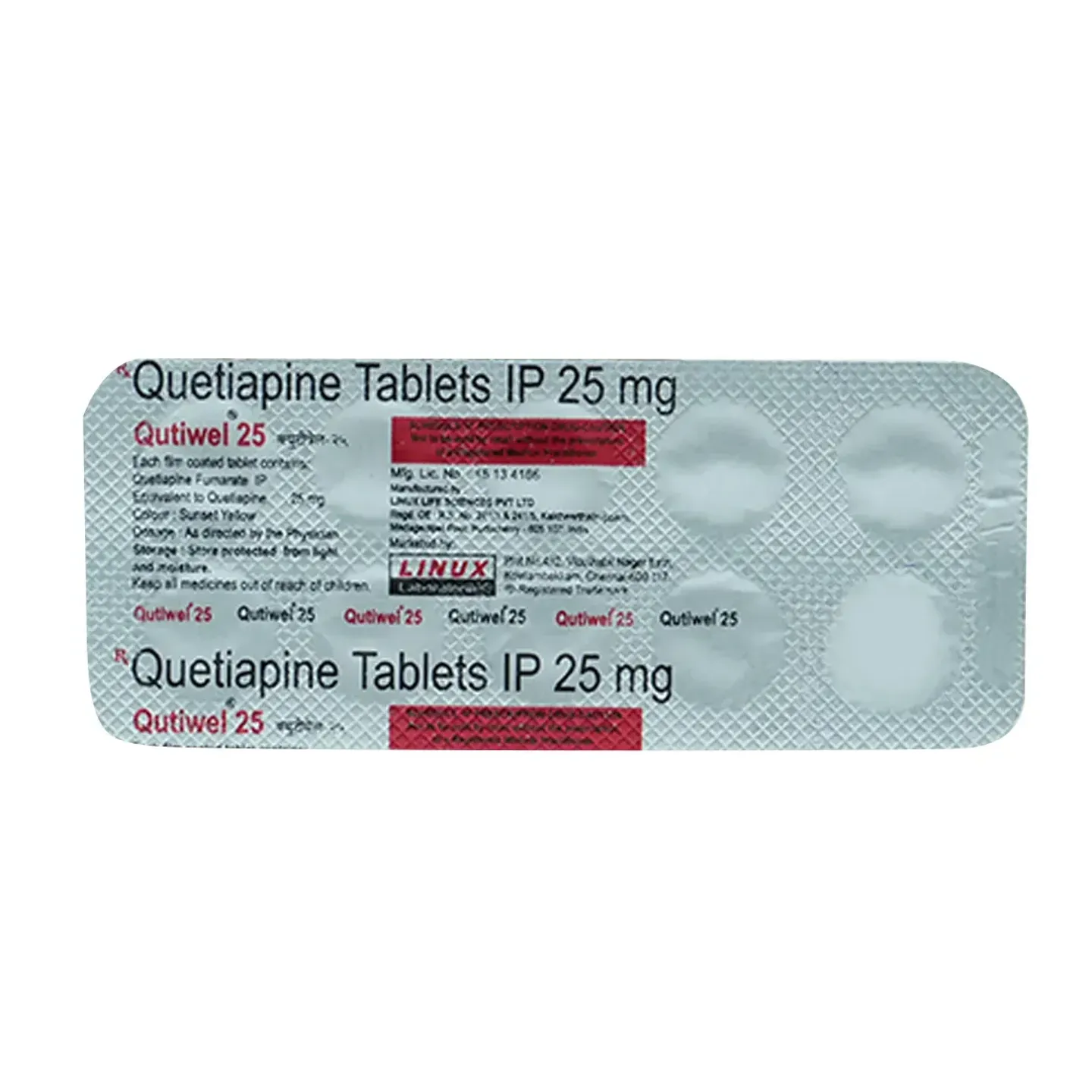 Qutiwel 25mg Tablet product image