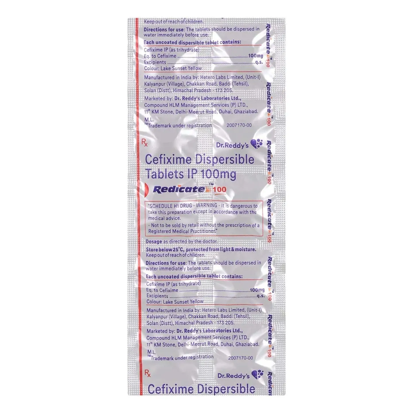 Redicate 100 Tablet product image