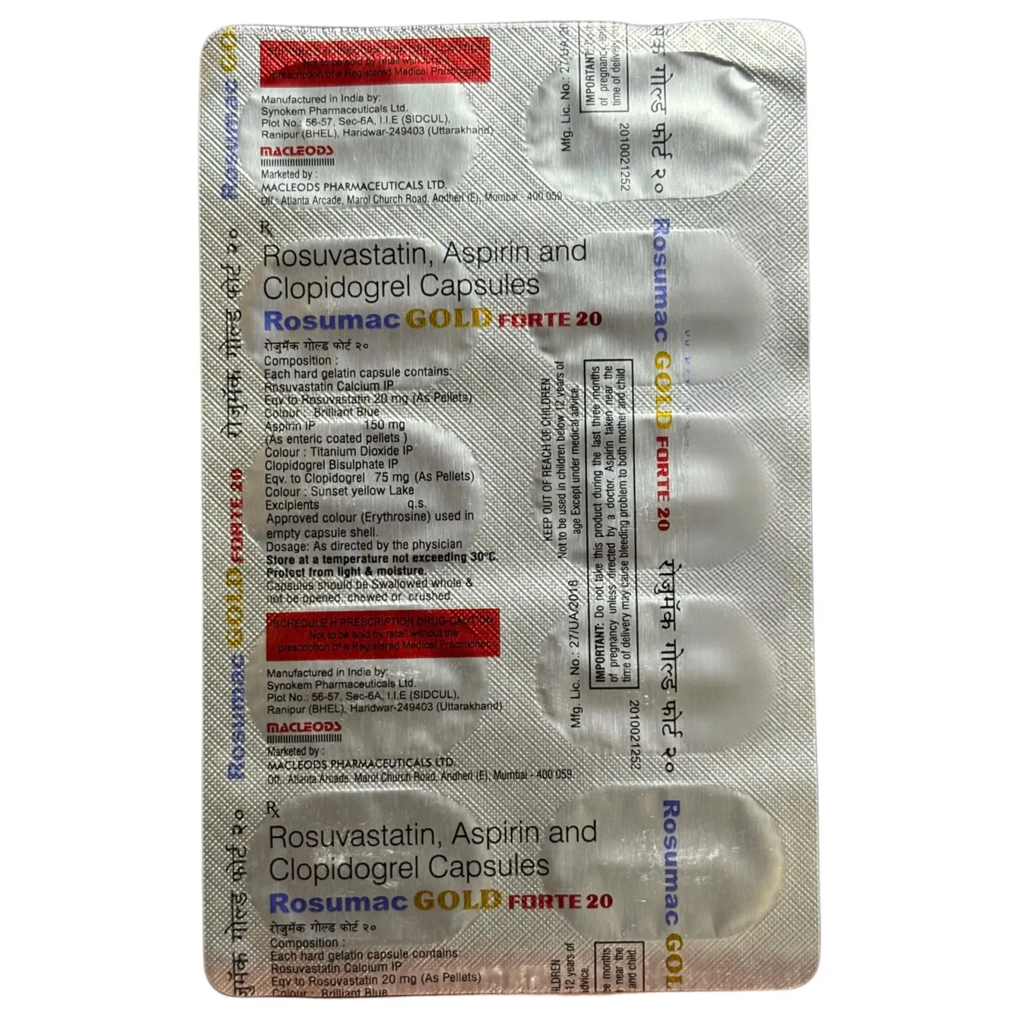 Rosumac Gold Forte 20 Capsule product image