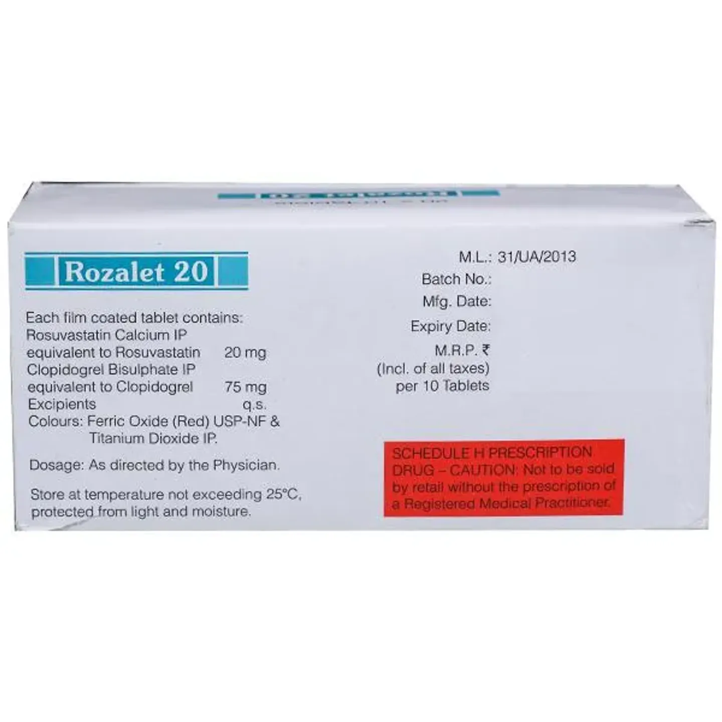 Rozalet 20 Tablet product image