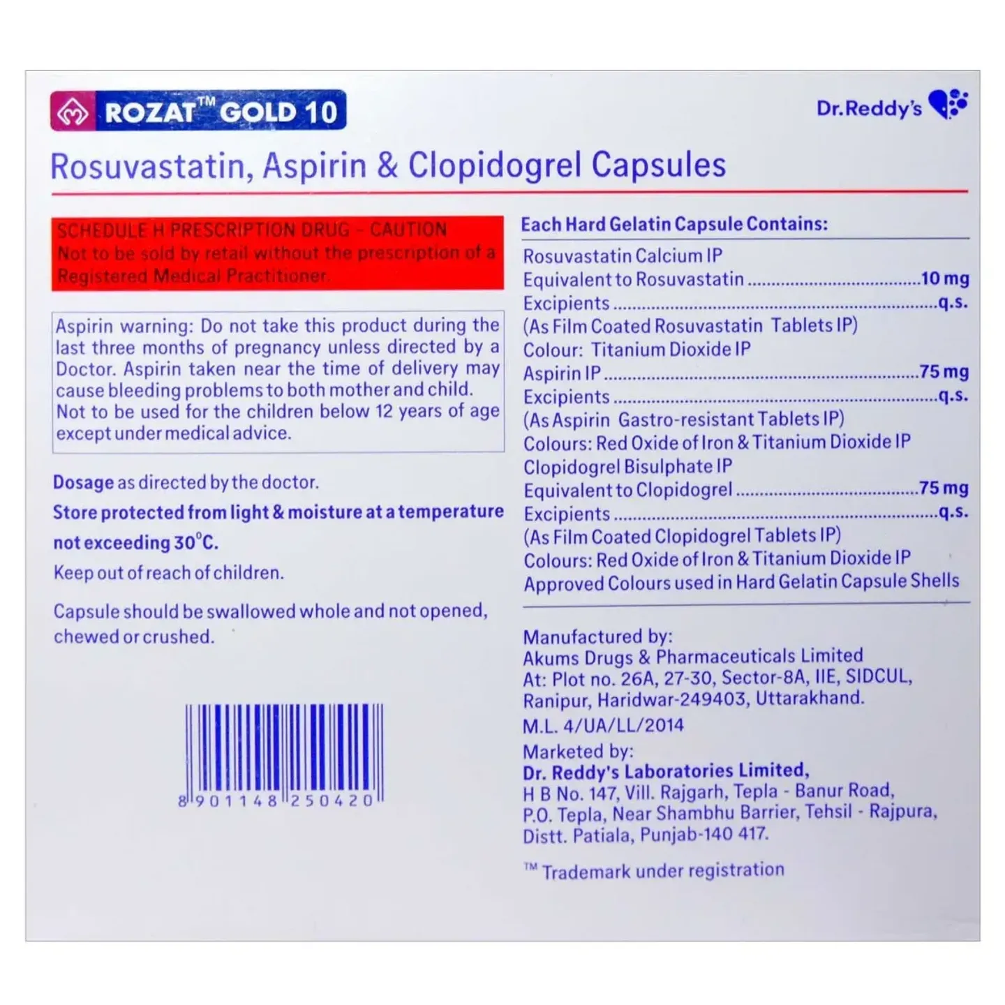 Rozat Gold 10 Capsule product image